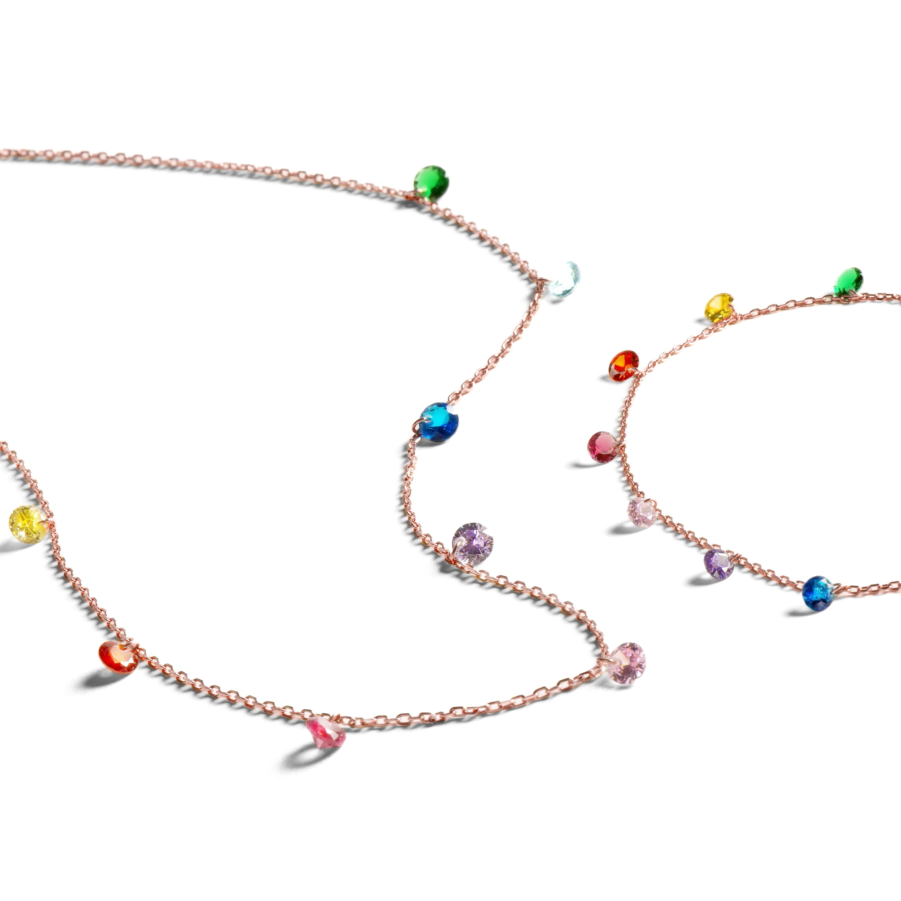 Conjunto de Pulseira e Colar Rolcon em Prata Esterlina 925