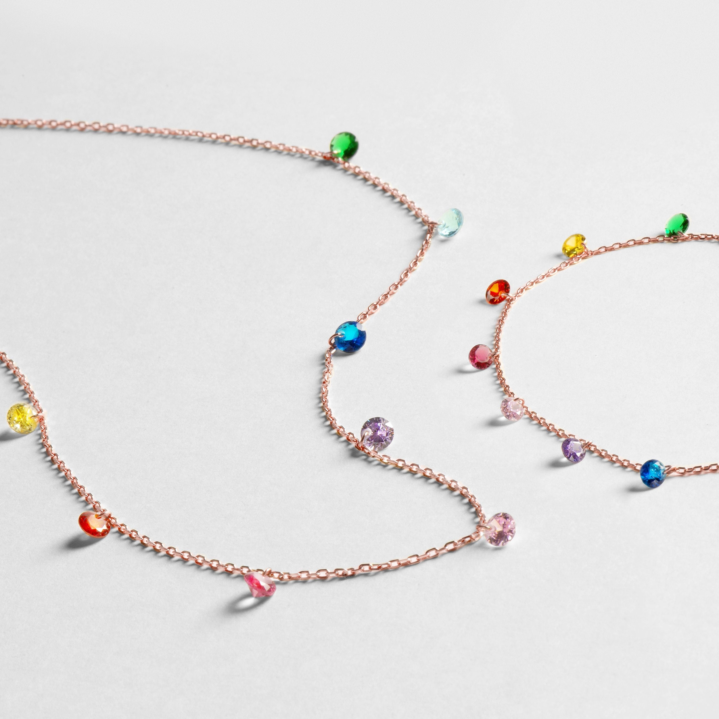 Conjunto de Pulseira e Colar Rolcon em Prata Esterlina 925