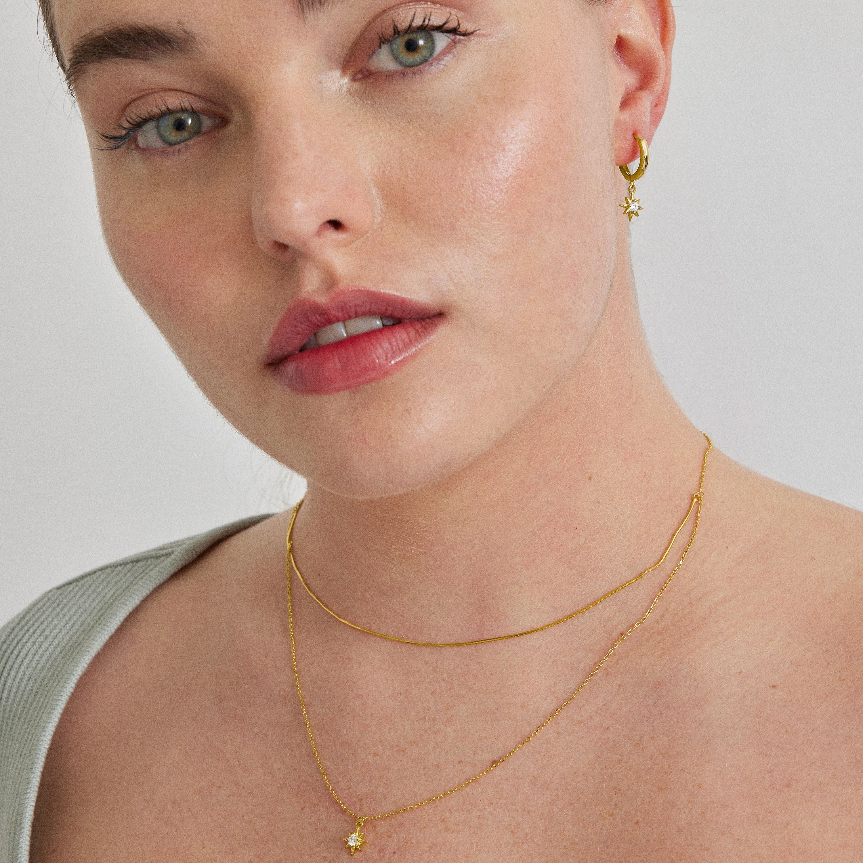 Neecar Earrings and Lialt Necklace Set in 925 Sterling Silver