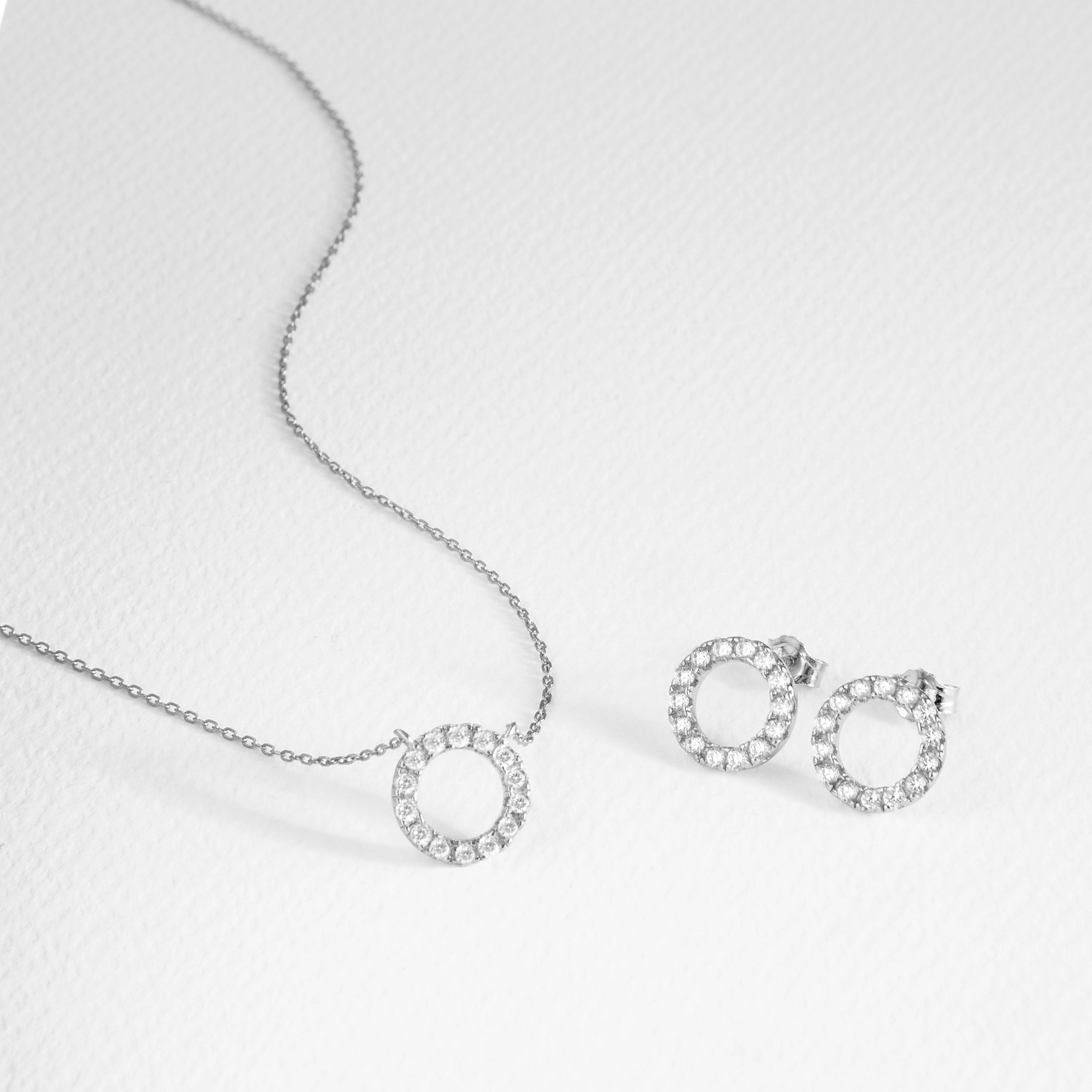 Conjuntos de Plata de Ley 925 con Circonita Brillante acabado en rodio - Machi