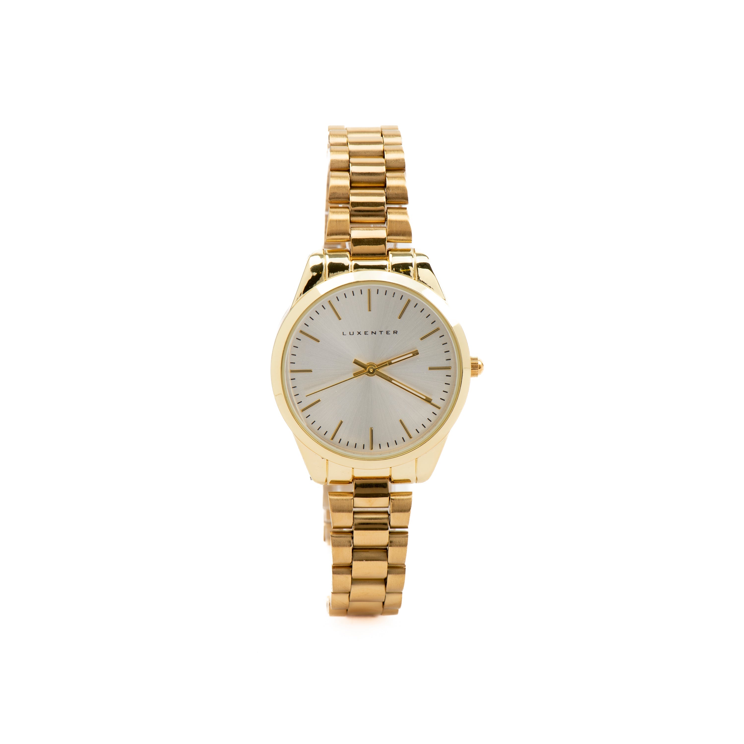 Watch with White Metallic 18k Gold Finish - Verni