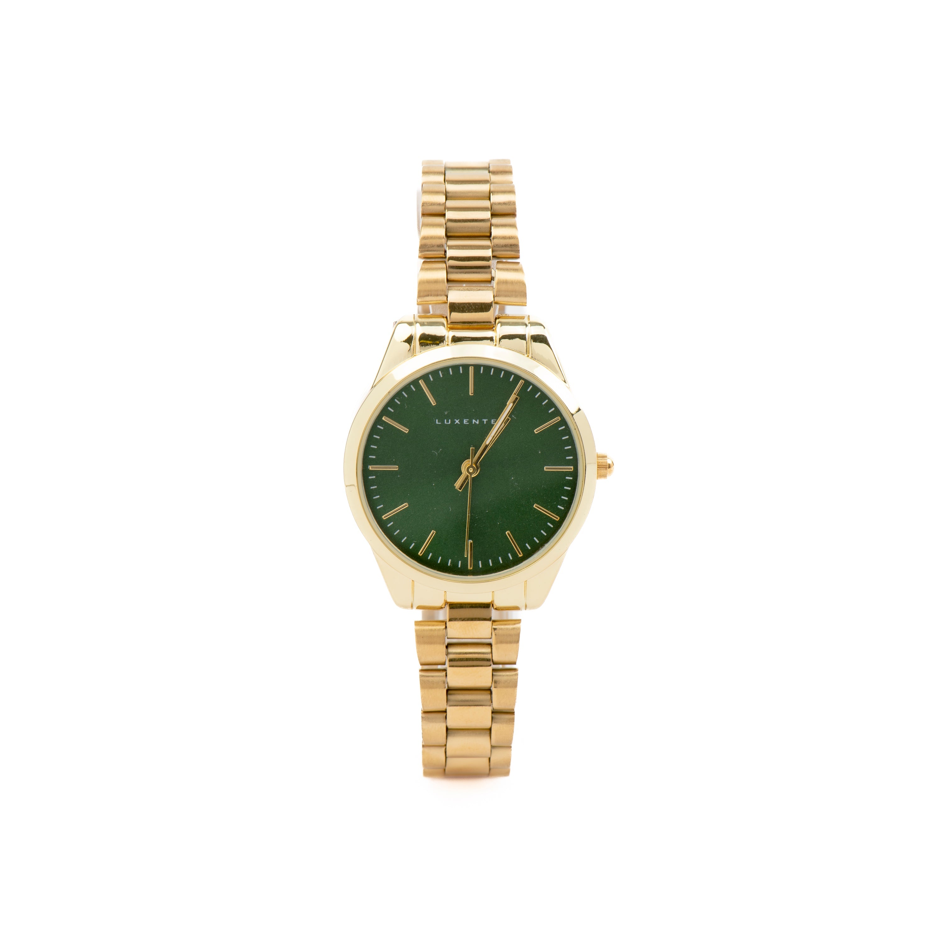 Watch with Green Metallic 18k Gold Finish - Verni