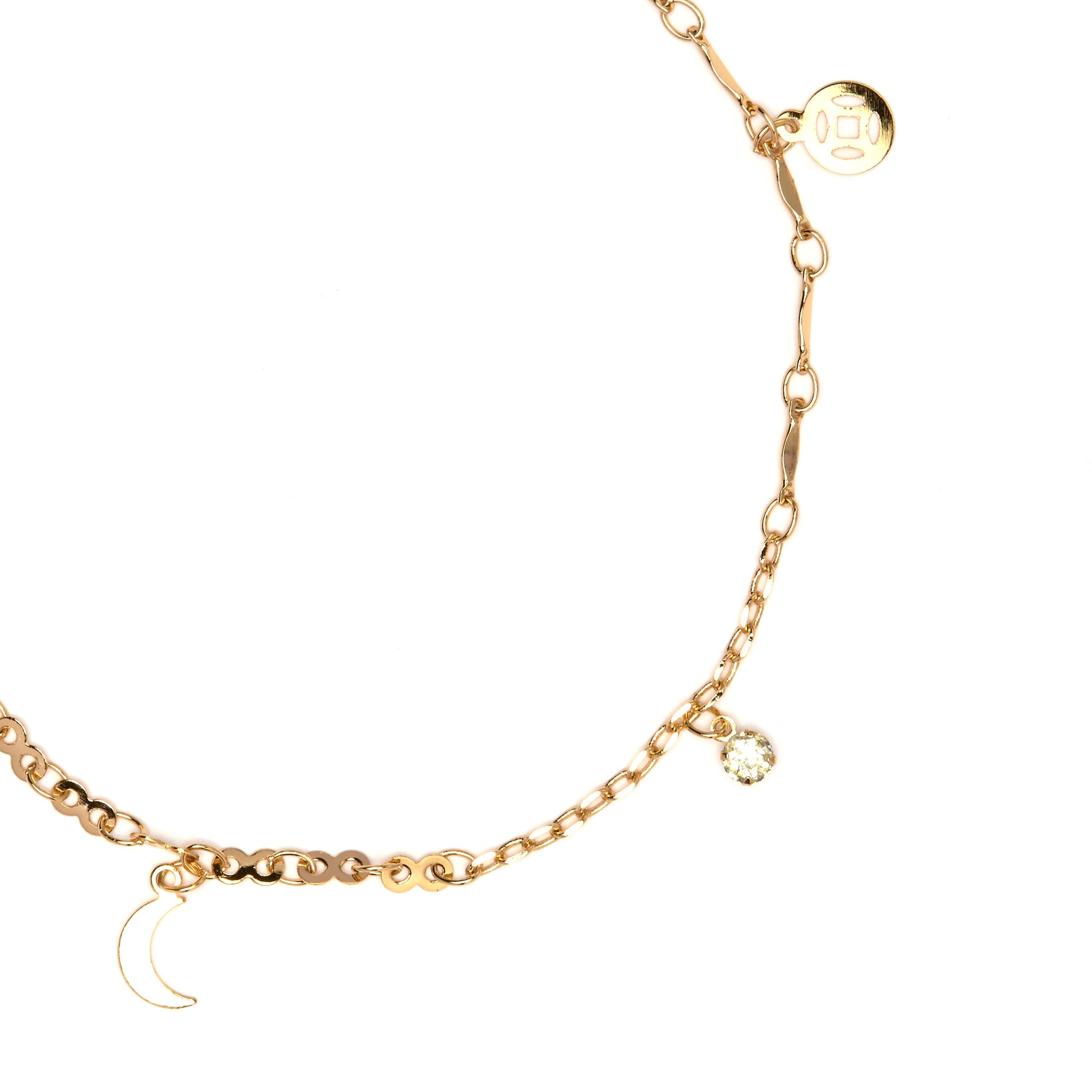 18k Yellow Gold Plated Anklet - Duaha