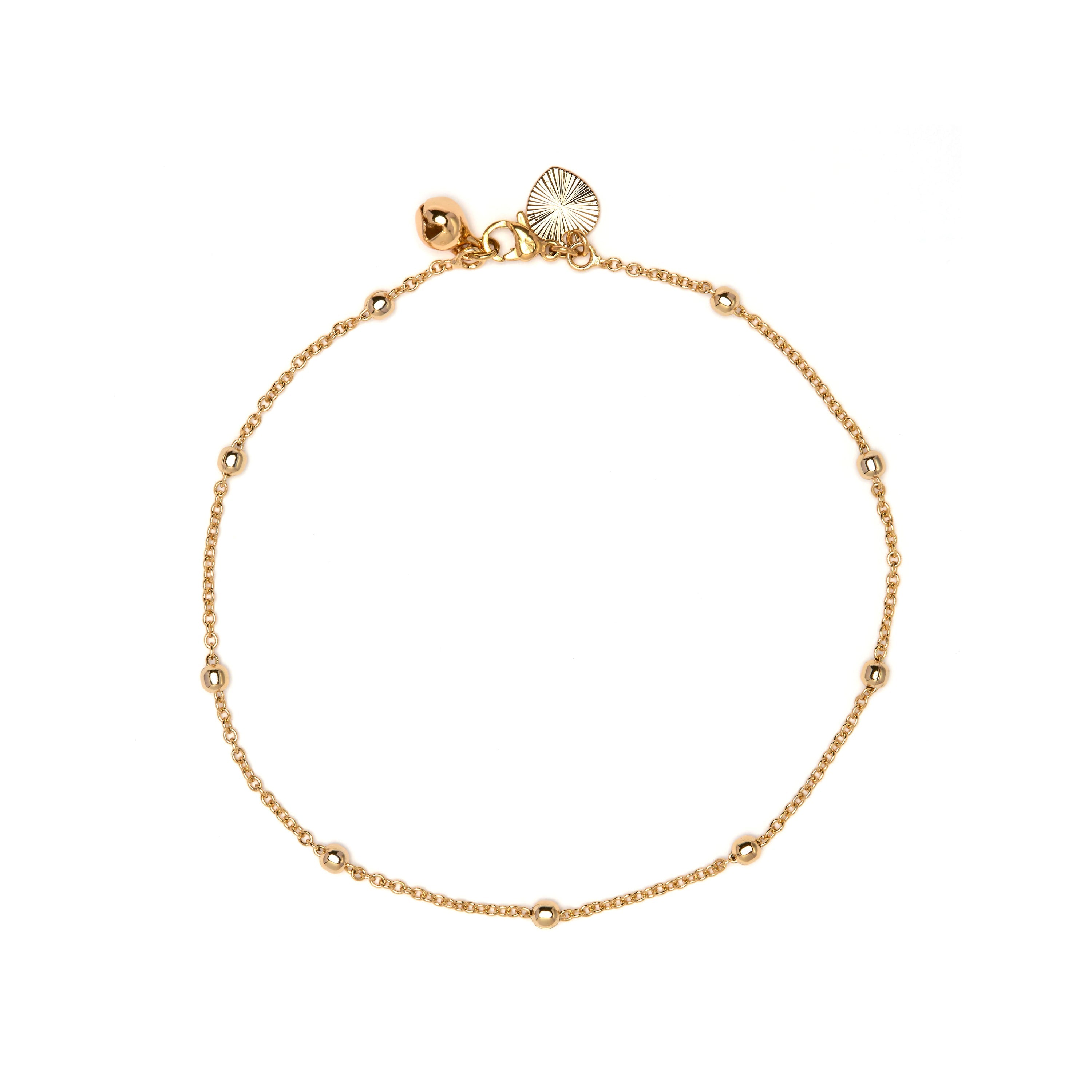 18k yellow gold-plated ankle bracelet - Harak