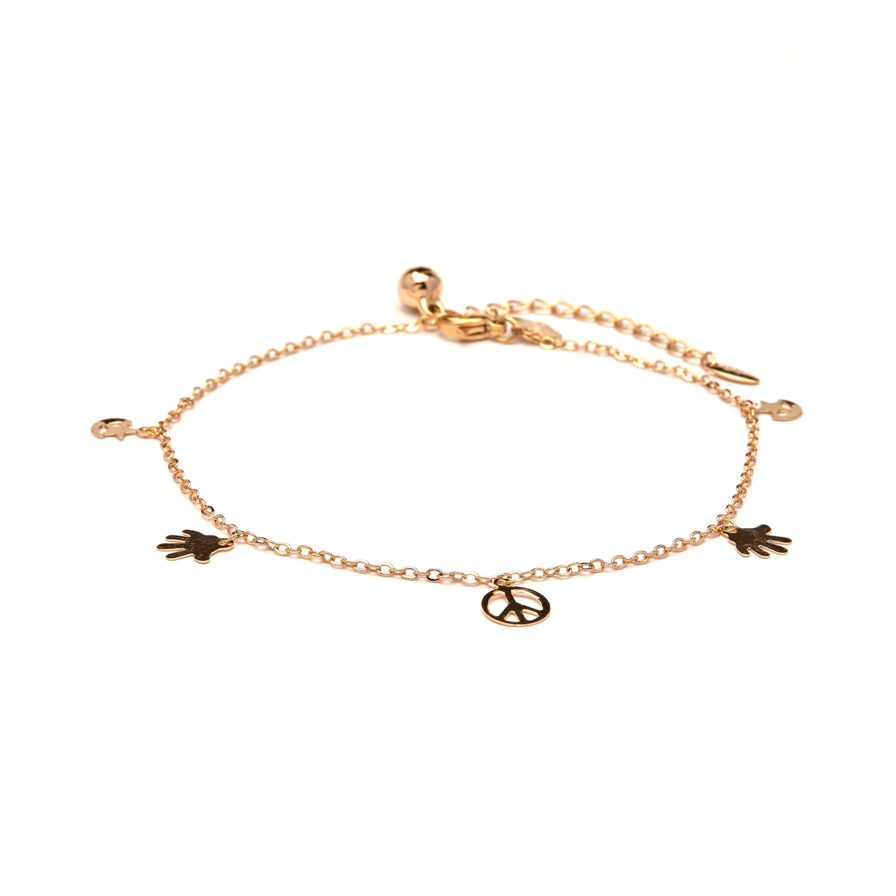18k yellow gold anklet - Basal