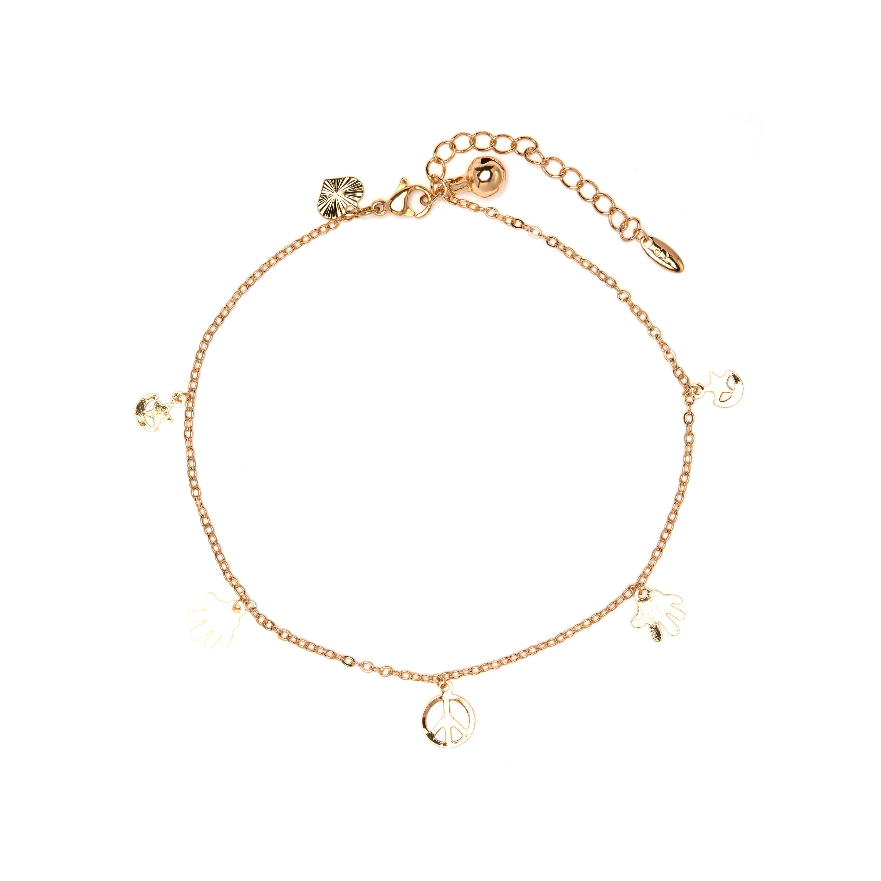 18k yellow gold anklet - Basal