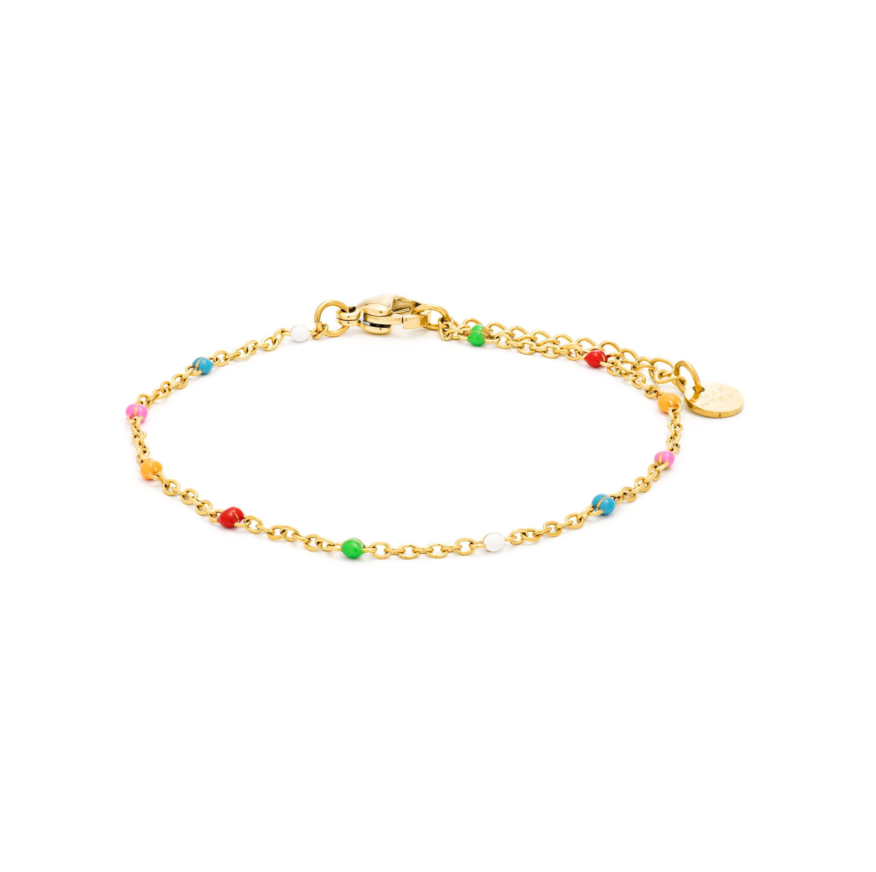 Multicolor Crystal Bracelet finished in 18K yellow gold - Ukdra
