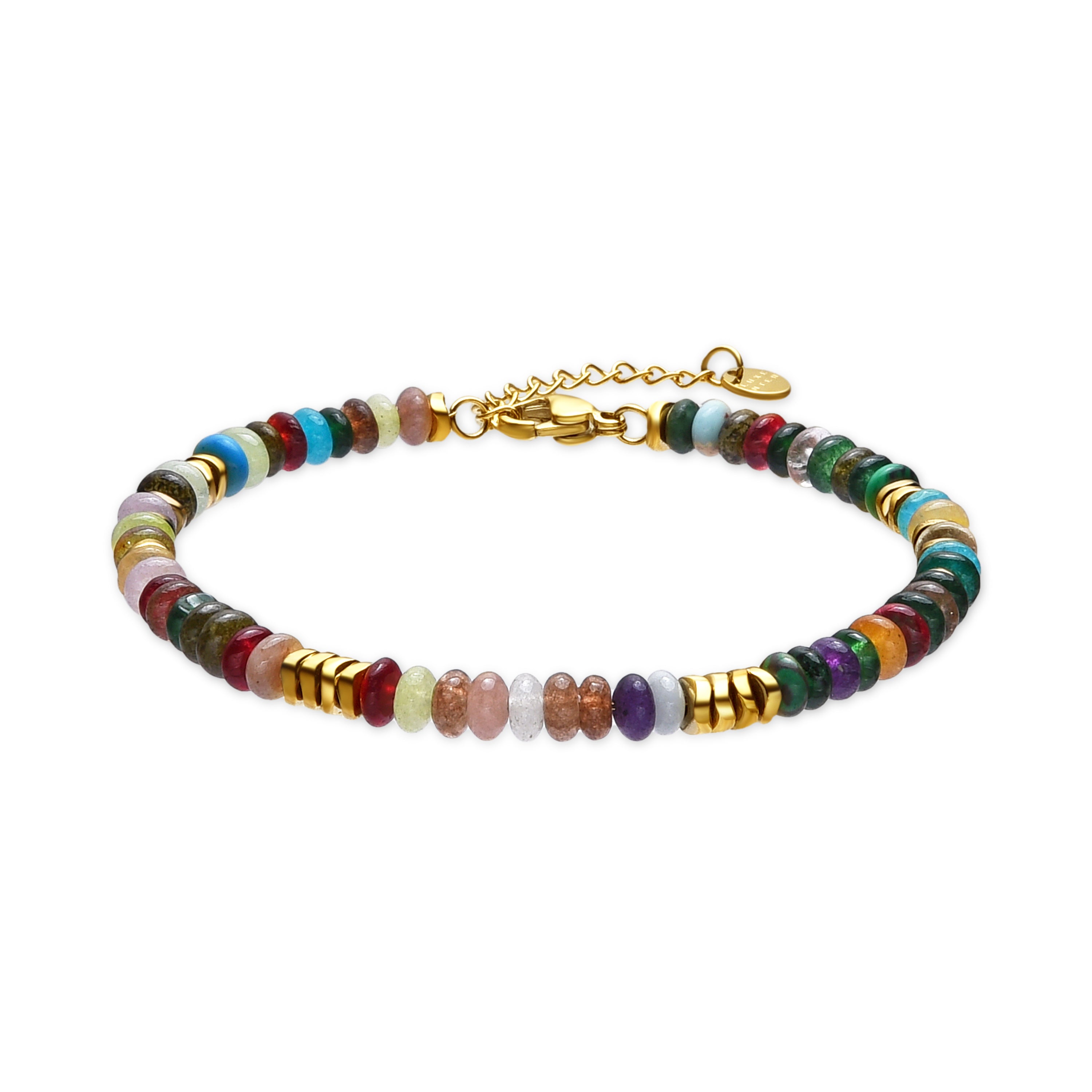 Multicolor Crystal Bracelet, 18k Gold Finish - Issne