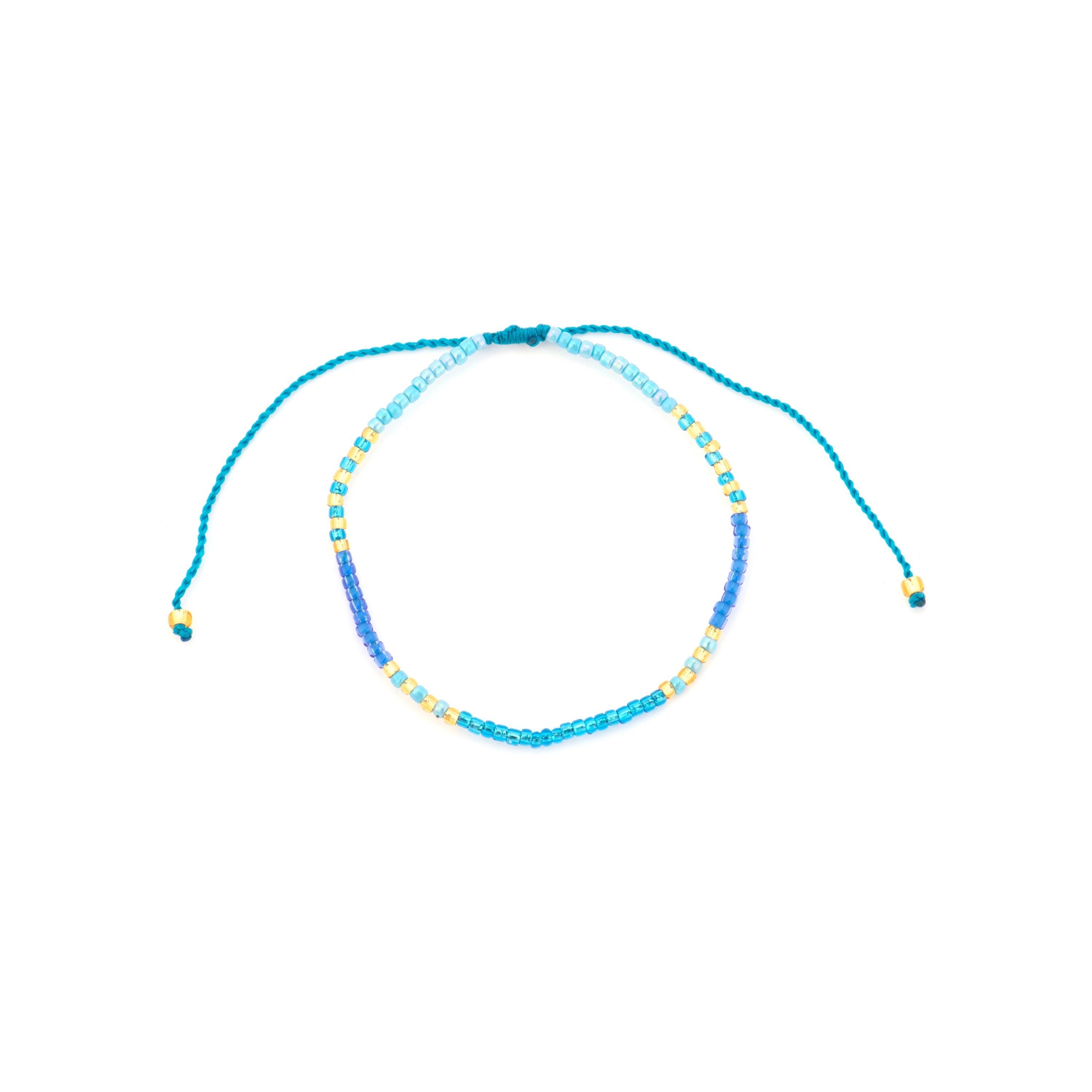 18k yellow gold and blue resin finish bracelet - Lisira