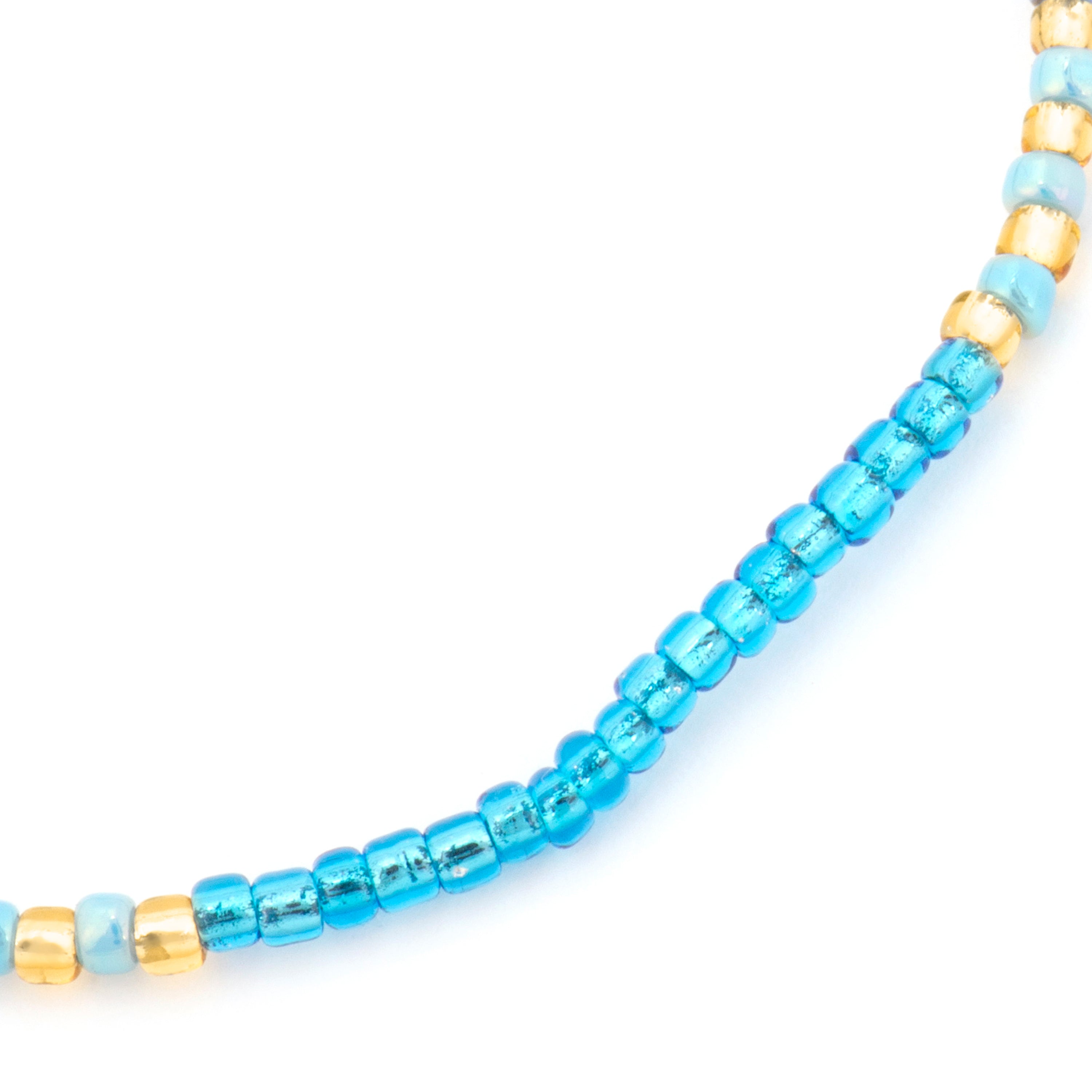 18k yellow gold and blue resin finish bracelet - Lisira