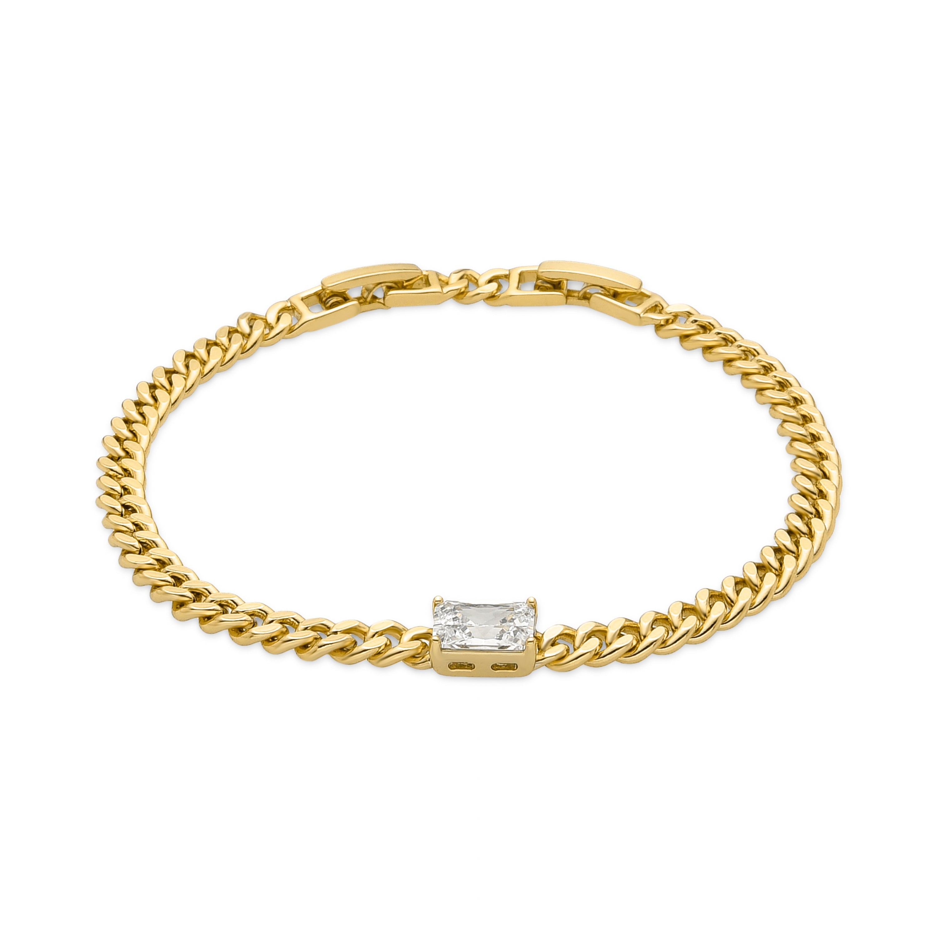 Bracelet with brilliant zirconia, 18k gold finish - Teyvat