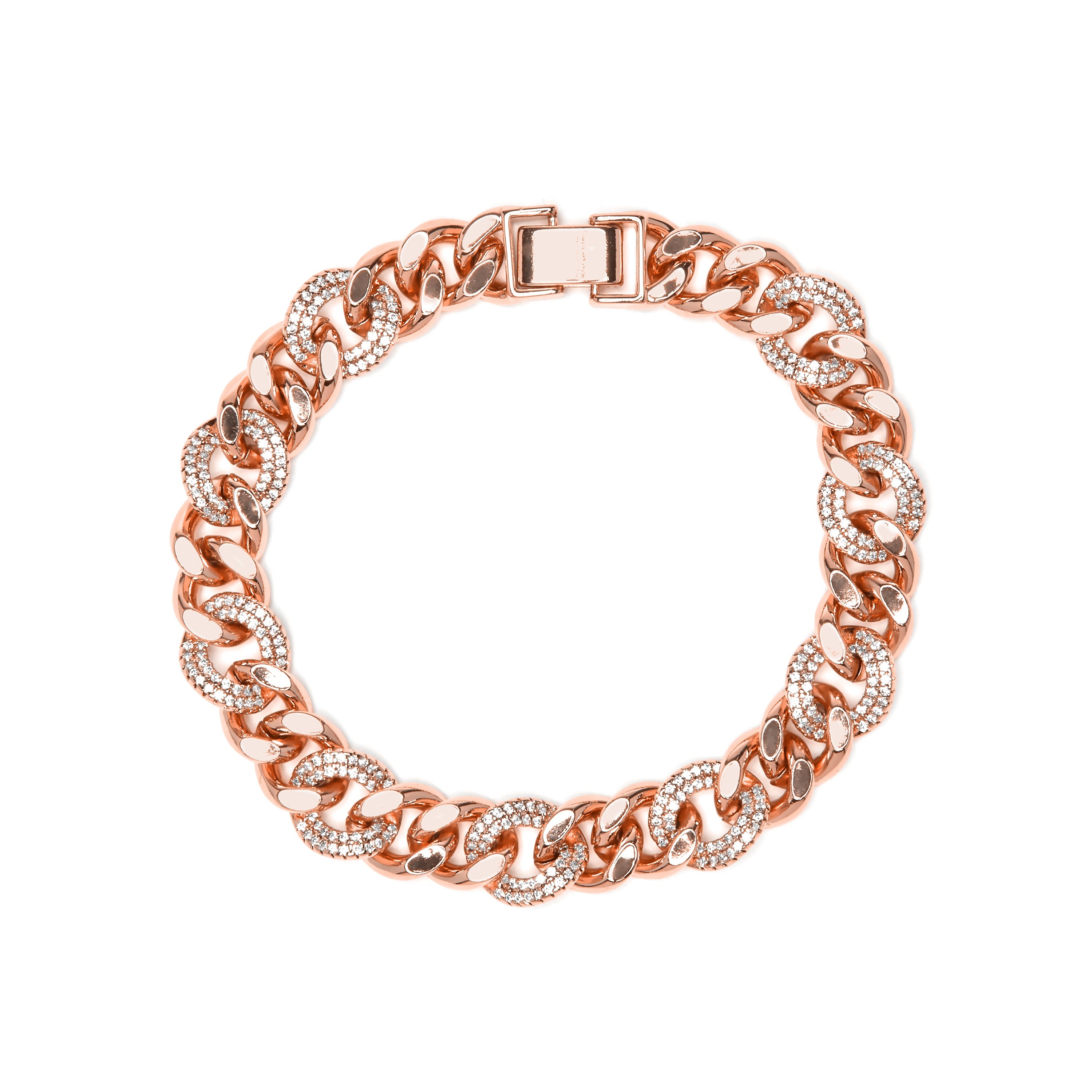 18k yellow gold finish bracelet with brilliant zirconia - Sarva