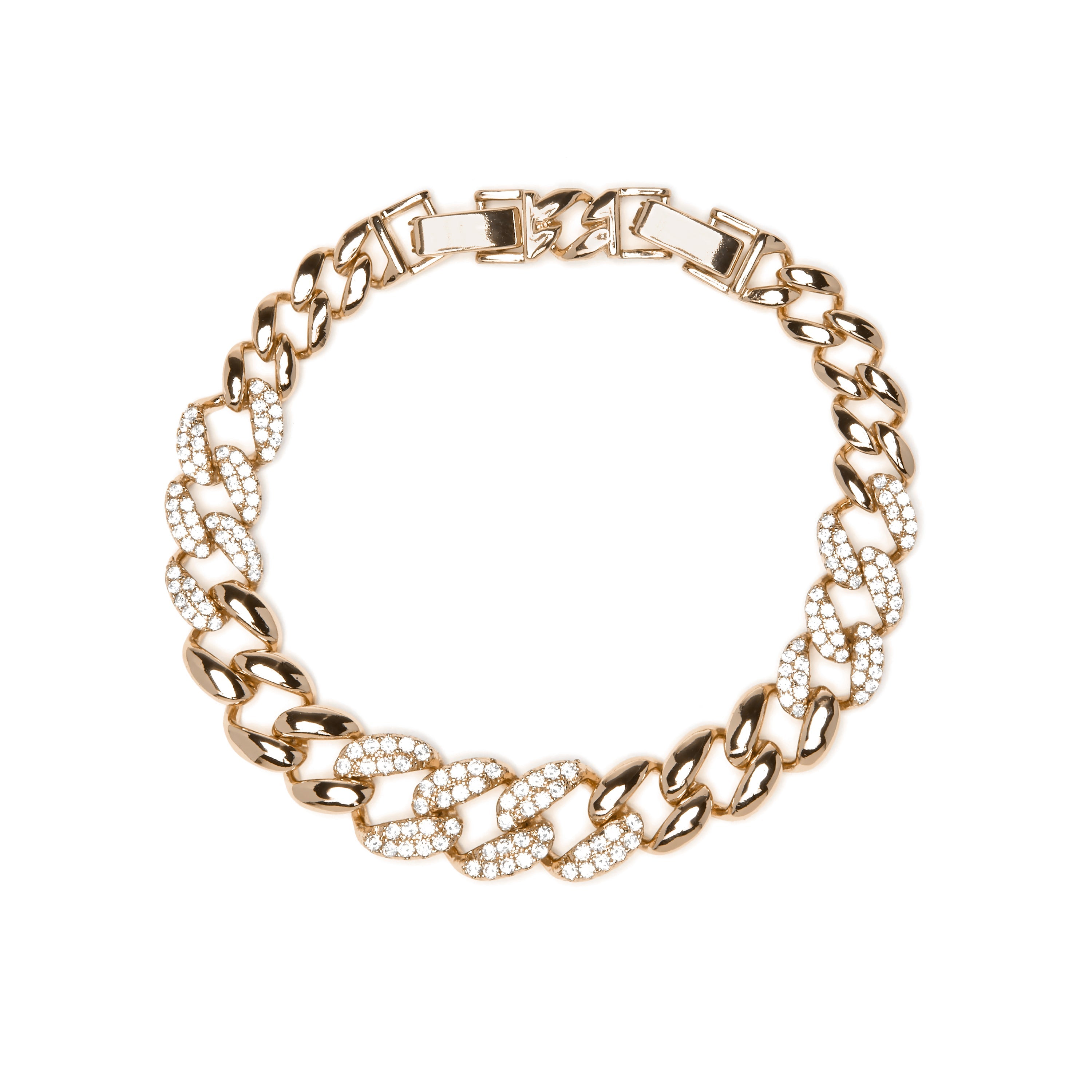 18k yellow gold finish bracelet with brilliant zirconia - Silda