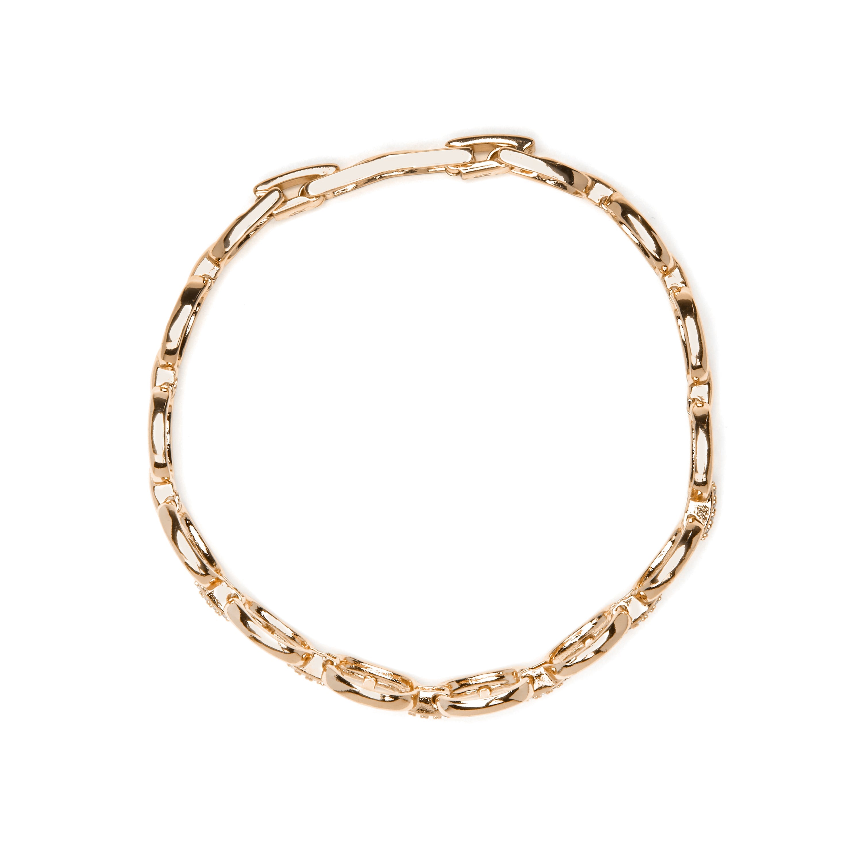 18k yellow gold finish bracelet with brilliant zirconia - Ibel