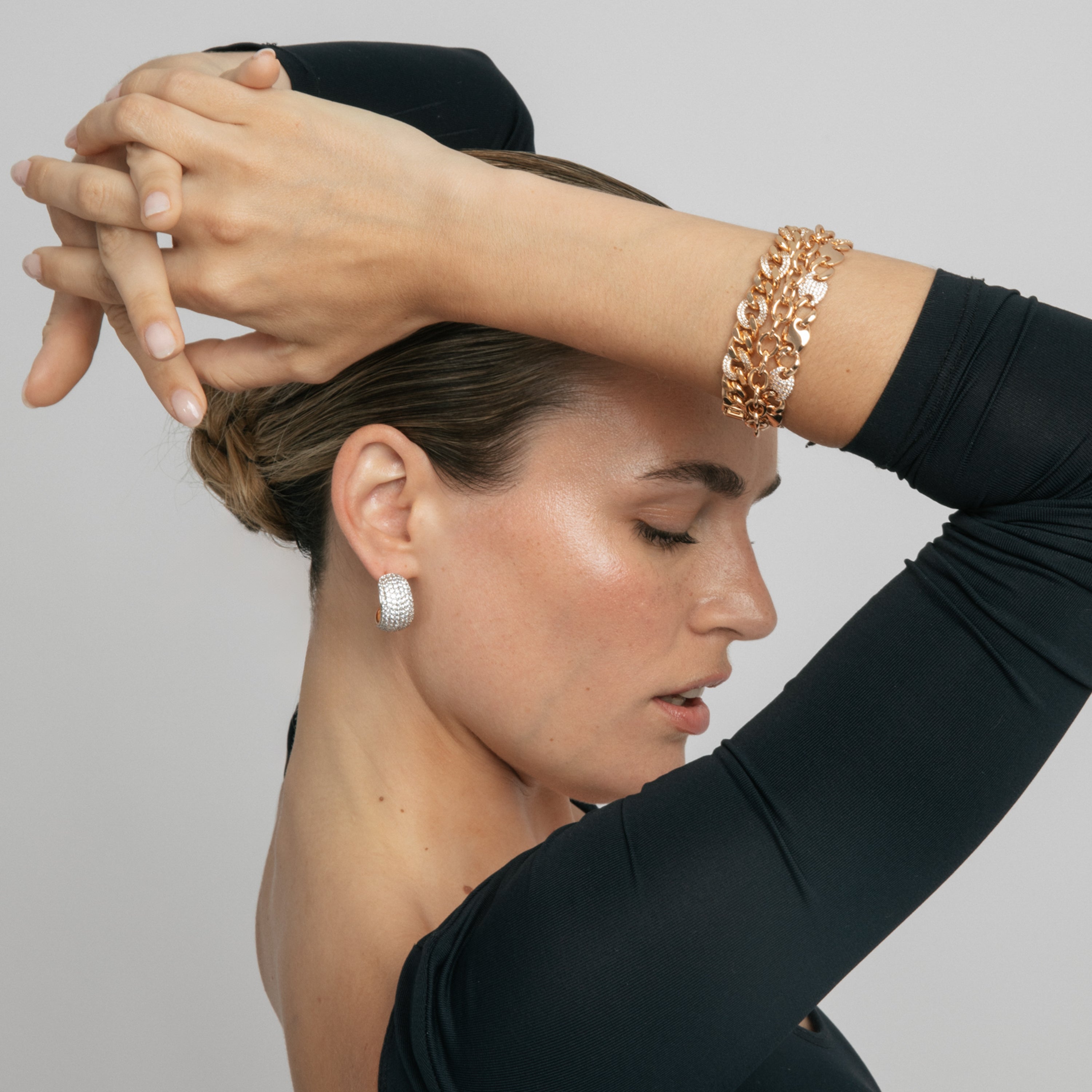 Pulsera de Circonita Brillante acabado en oro amarillo de 18k - Imfure