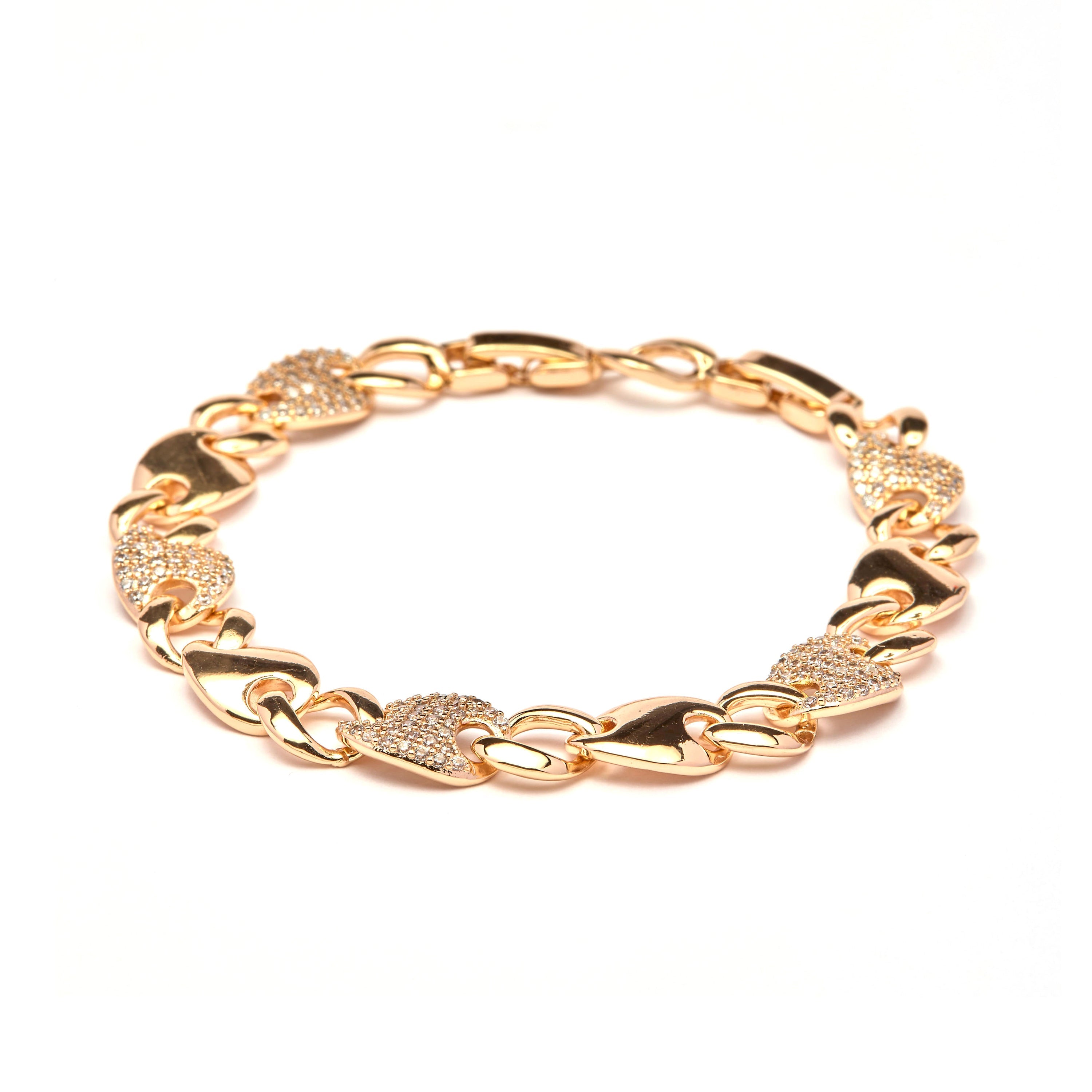 18k Yellow Gold Plated Brilliant Zircon Bracelet - Losra