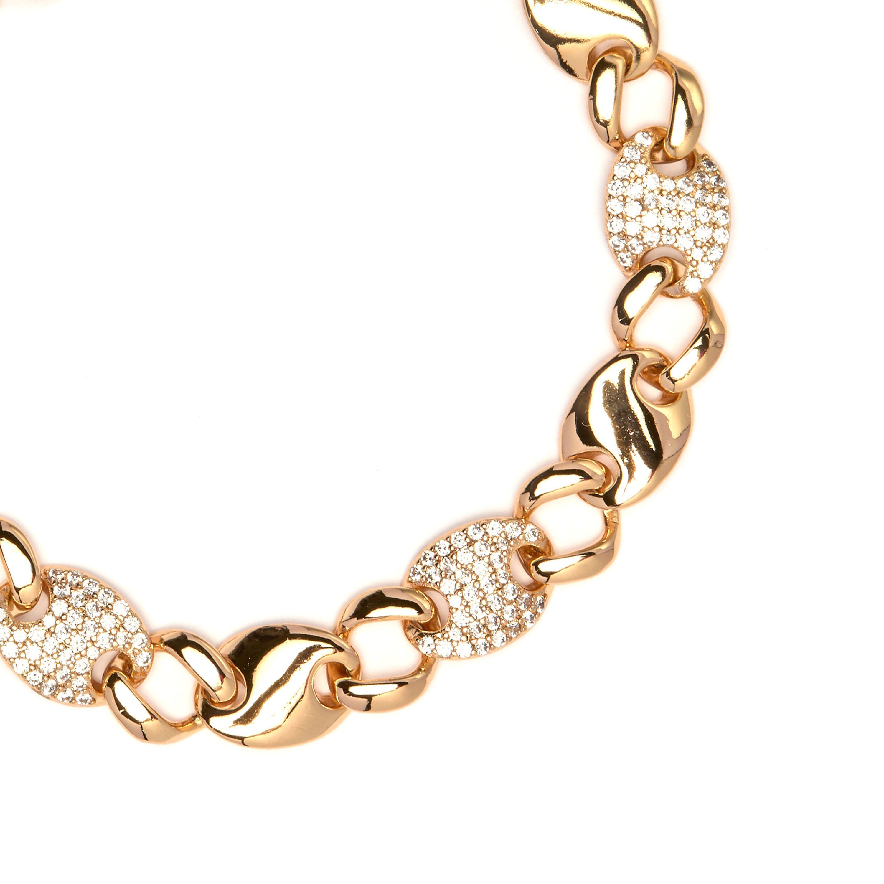 18k Yellow Gold Plated Brilliant Zircon Bracelet - Losra