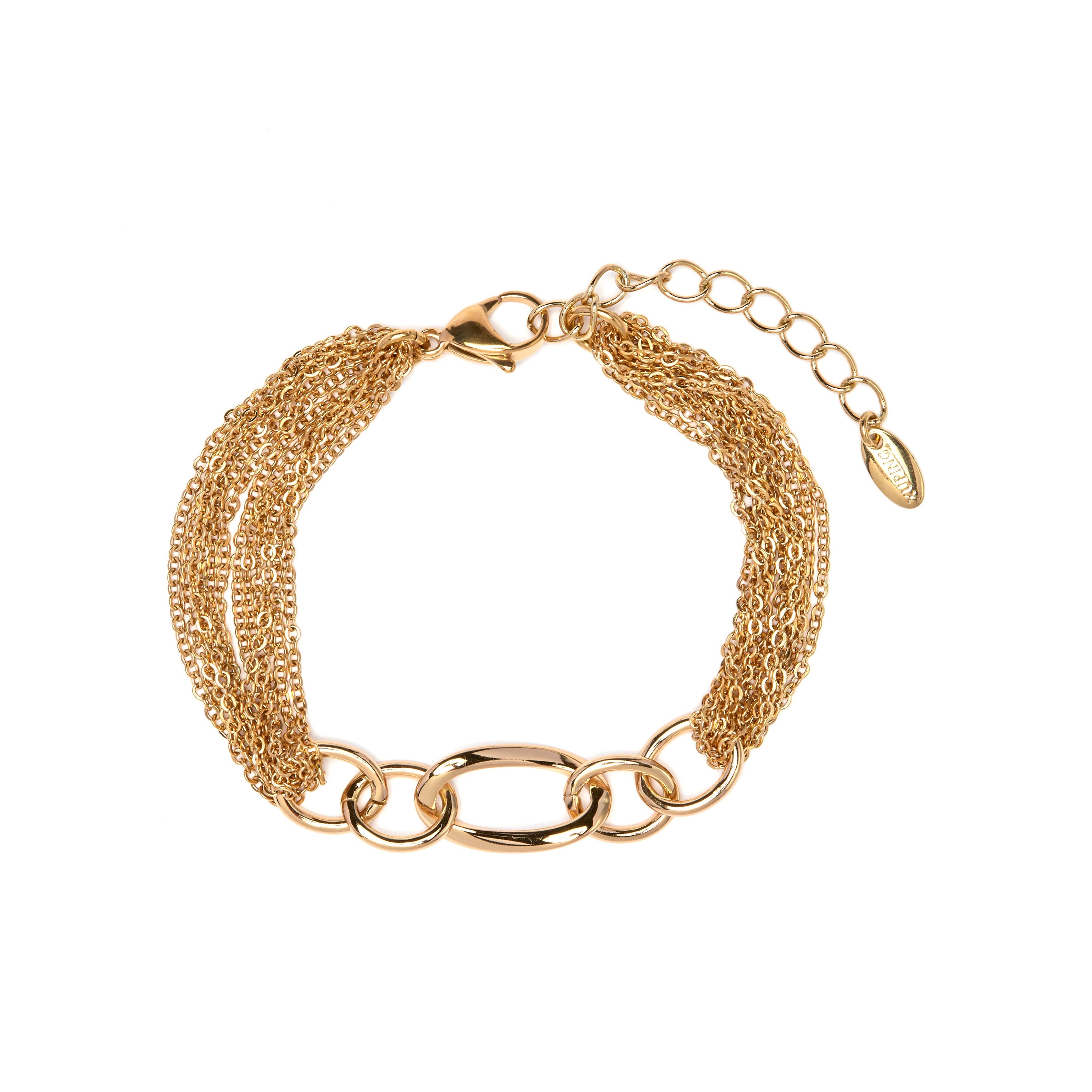 Brilliant Zirconia Bracelet with 18k Yellow Gold Finish - Hidvis