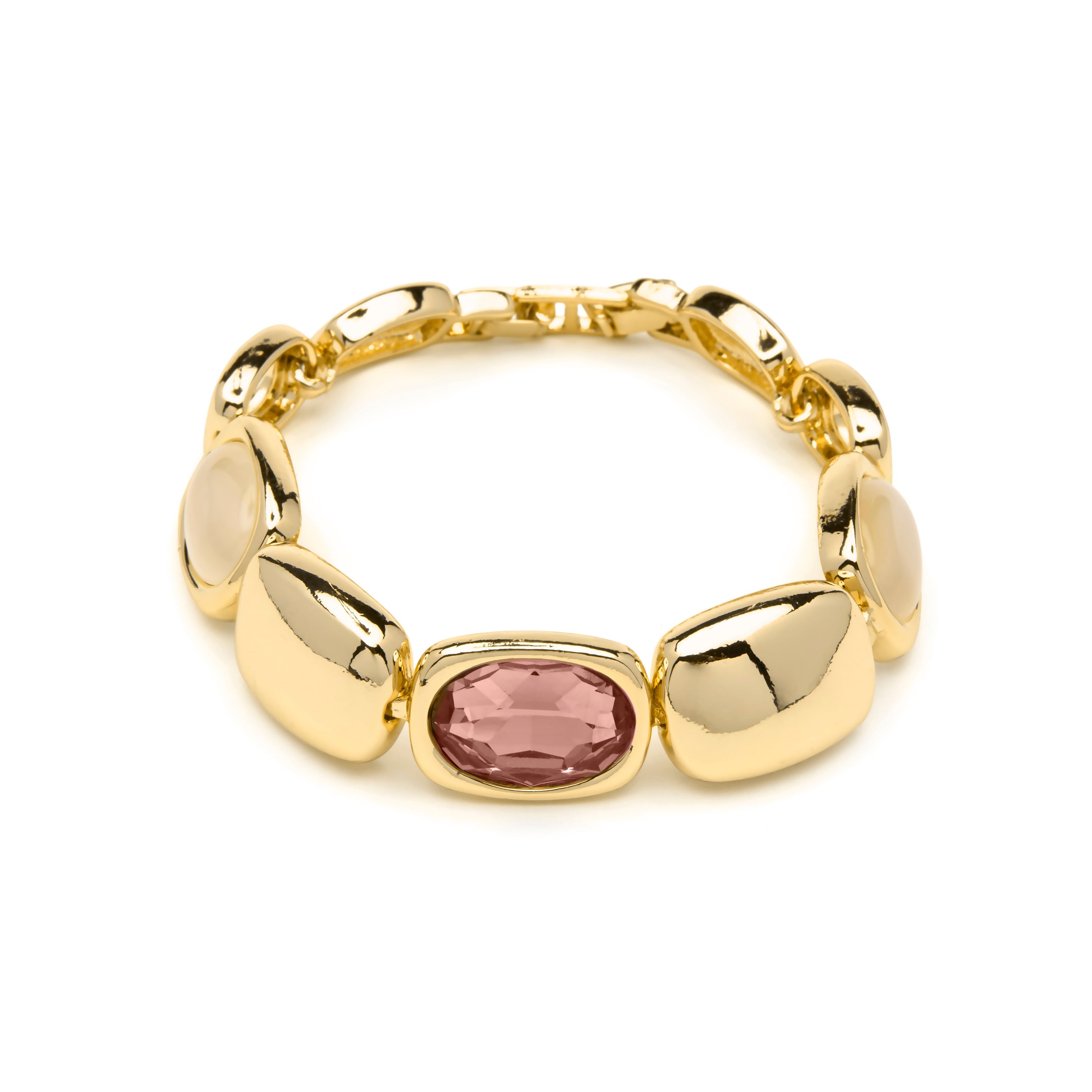 18k Yellow Gold Plated Brown Cubic Zirconia Bracelet - Ashan