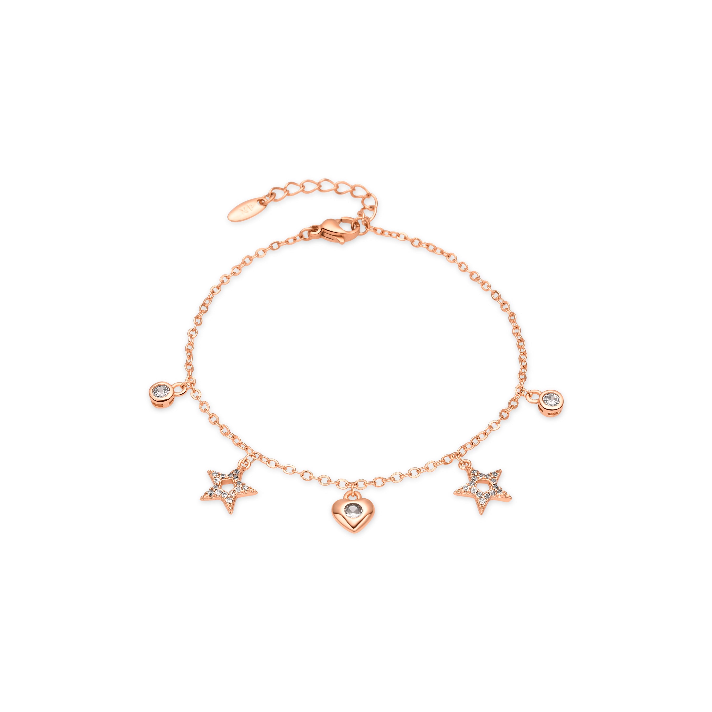 18k Yellow Gold Plated Brilliant Zircon Bracelet - Aisva