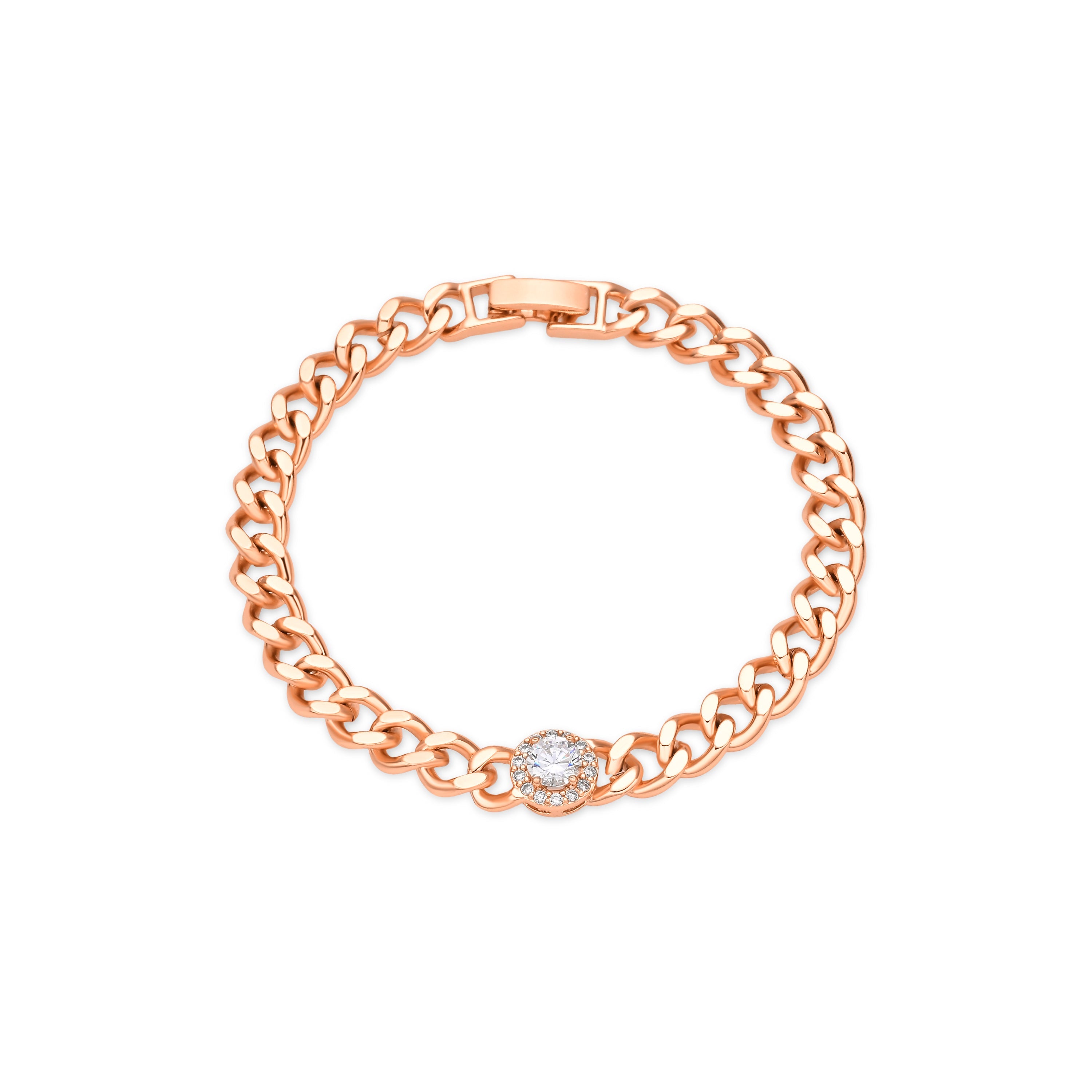Mimiya 18k Yellow Gold Plated Brilliant Zirconia Bracelet