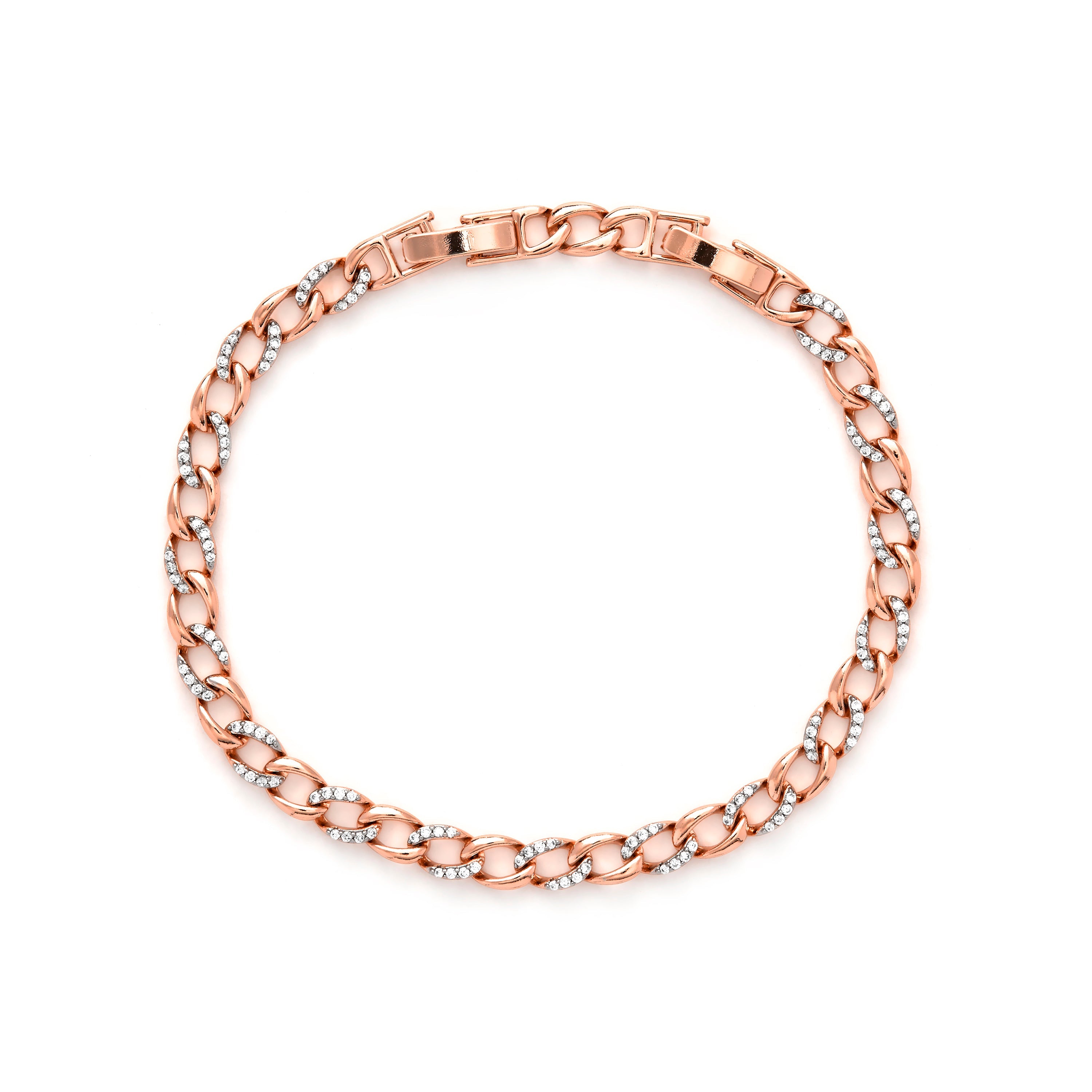 Sparkling Zirconia Bracelet in 18k Yellow Gold Finish - Lorla