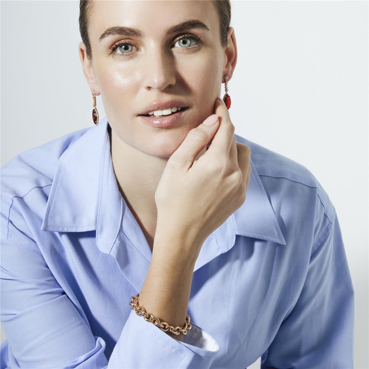 Sparkling Zirconia Bracelet in 18k Yellow Gold Finish - Lorla