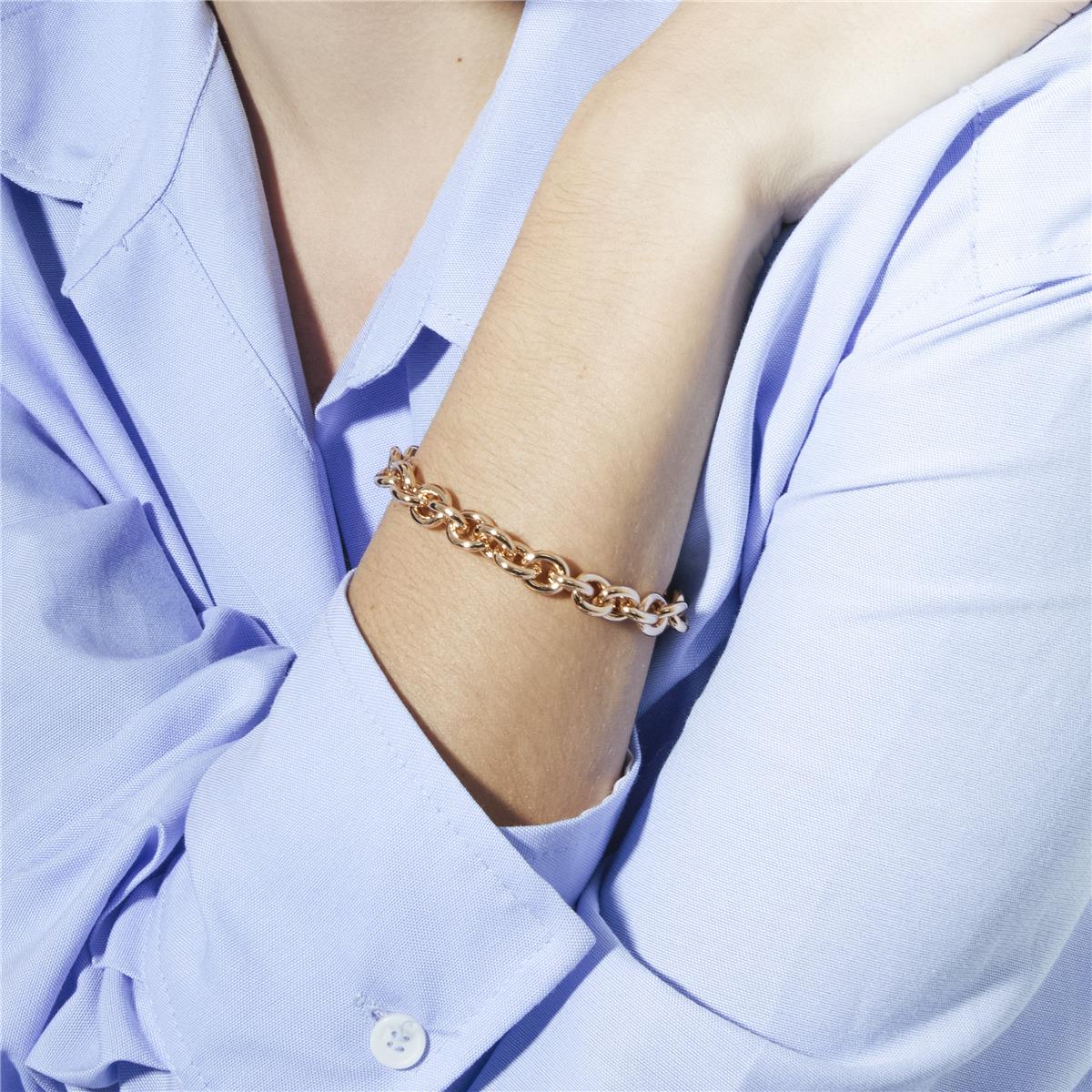 Sparkling Zirconia Bracelet in 18k Yellow Gold Finish - Lorla