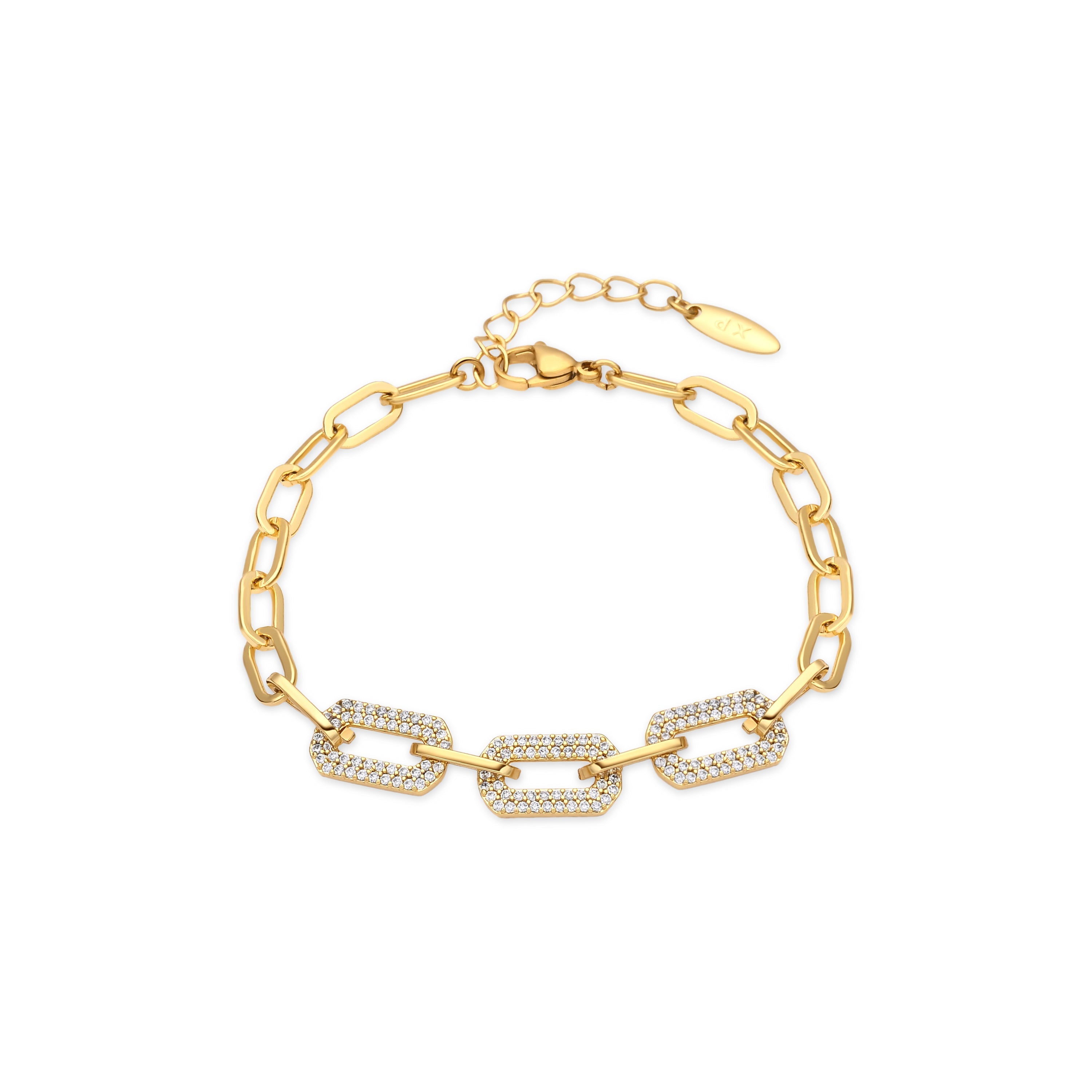 18k yellow gold-plated bracelet - Nelith