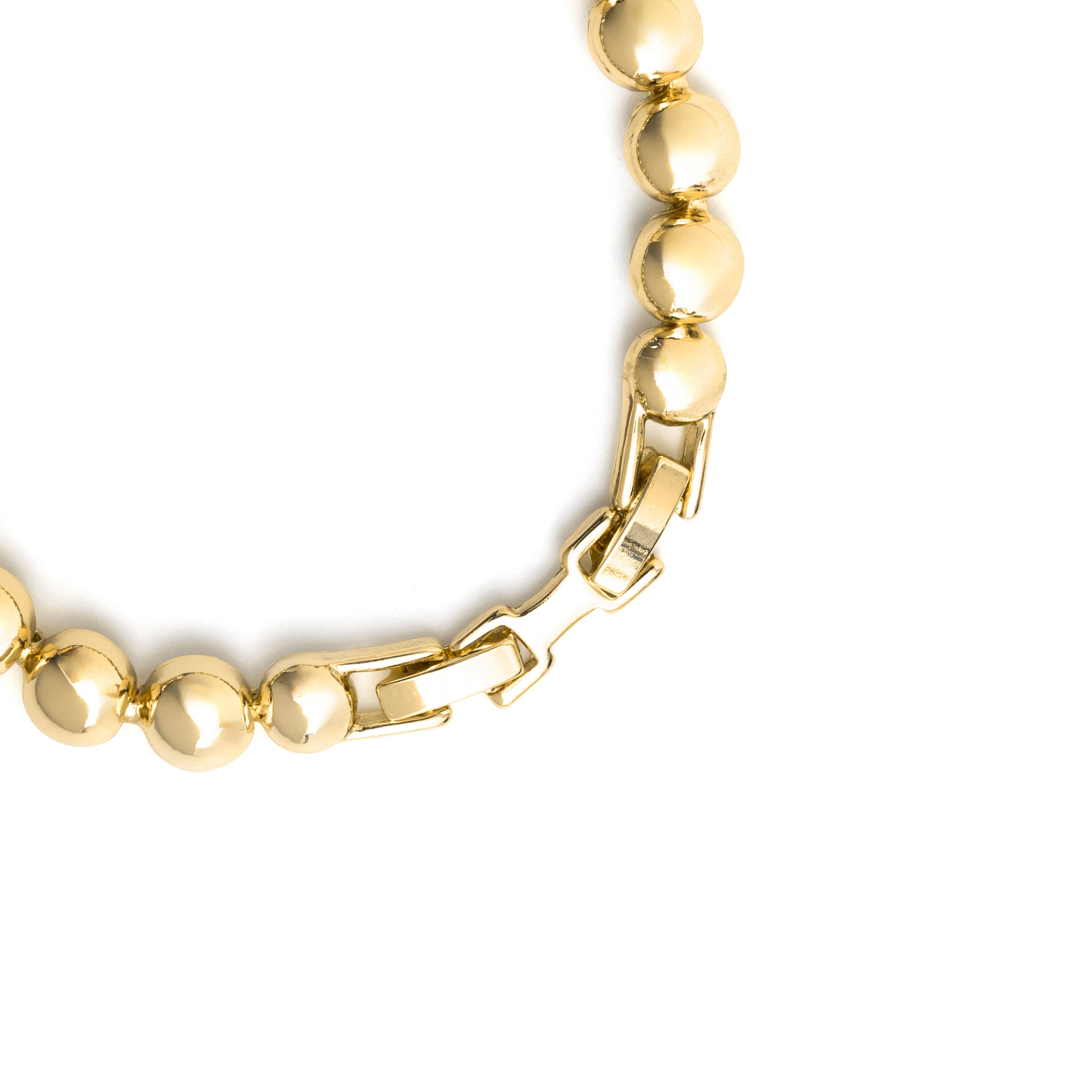 Shiny Zirconia Bracelet with 18k Yellow Gold Finish - Avihe