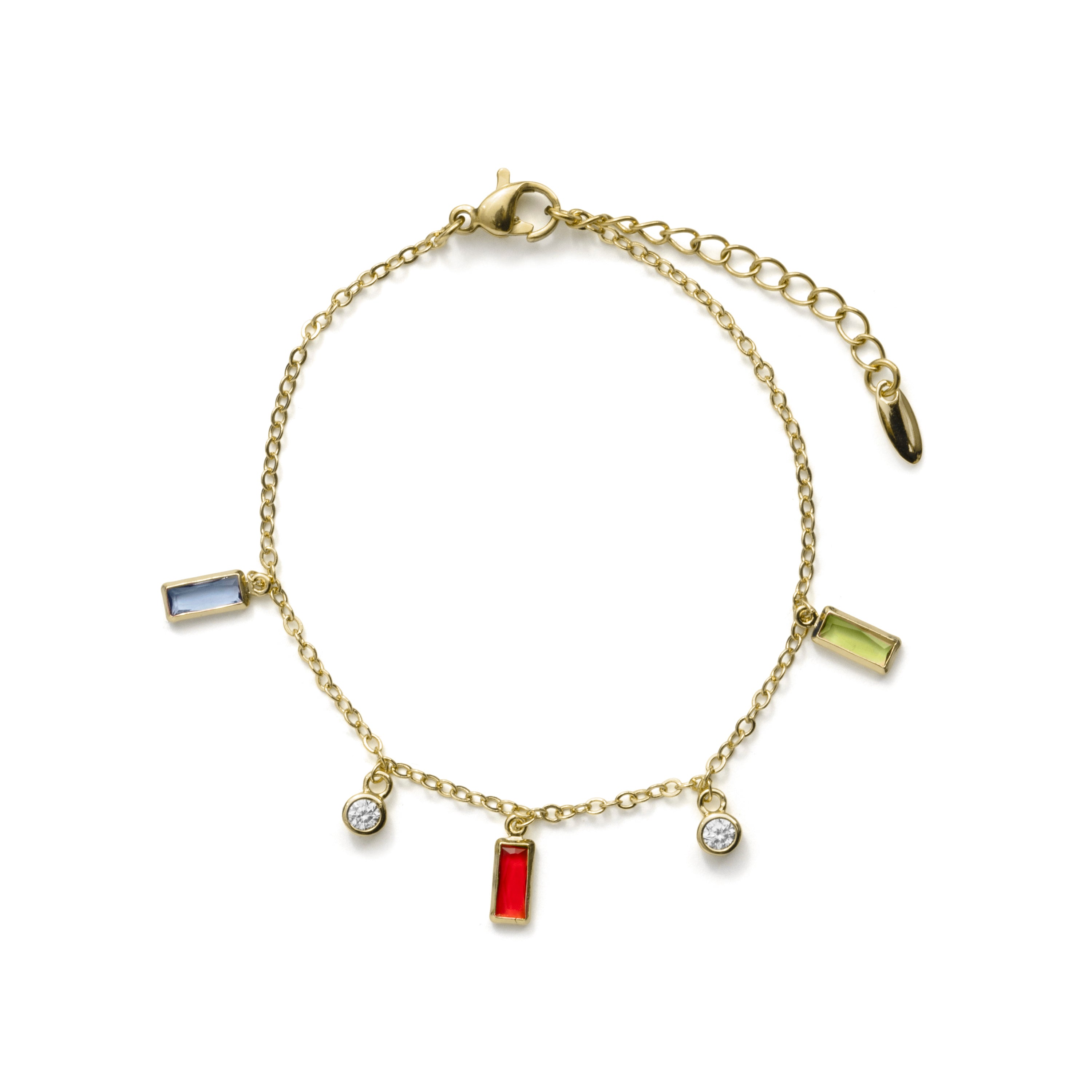 Pulsera de Circonita Multicolor acabado en oro amarillo de 18k - Othly
