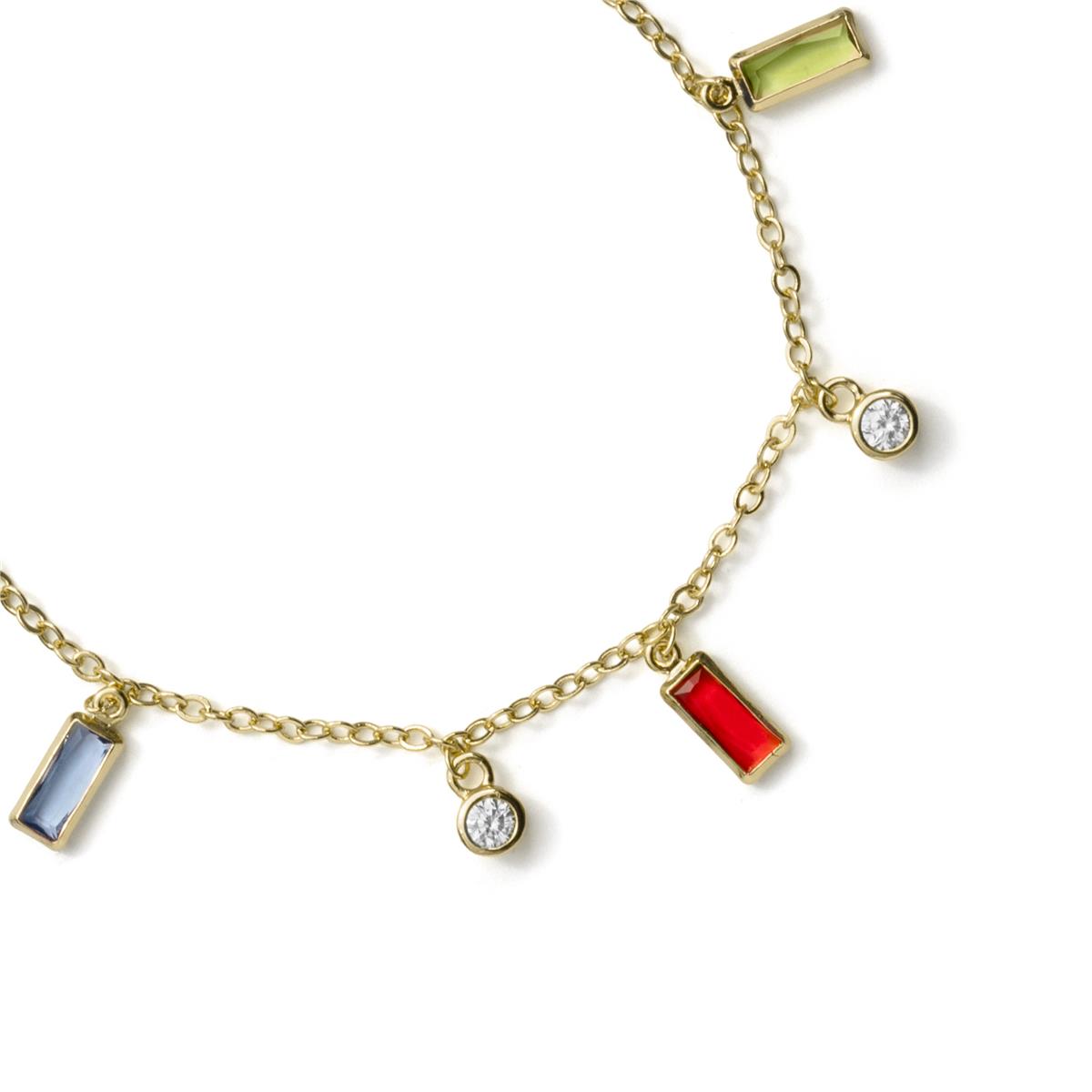Pulsera de Circonita Multicolor acabado en oro amarillo de 18k - Othly