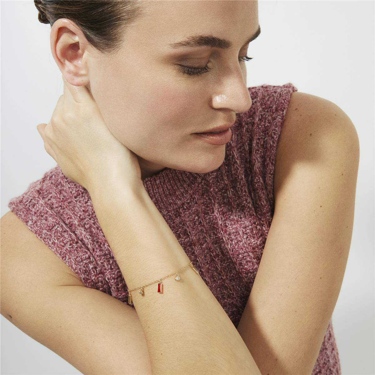 18k yellow gold plated Multicolored Zircon Bracelet - Othly