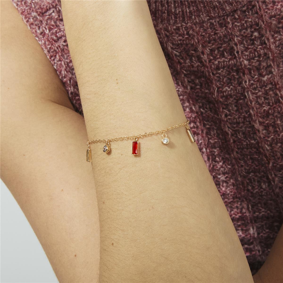 Pulsera de Circonita Multicolor acabado en oro amarillo de 18k - Othly