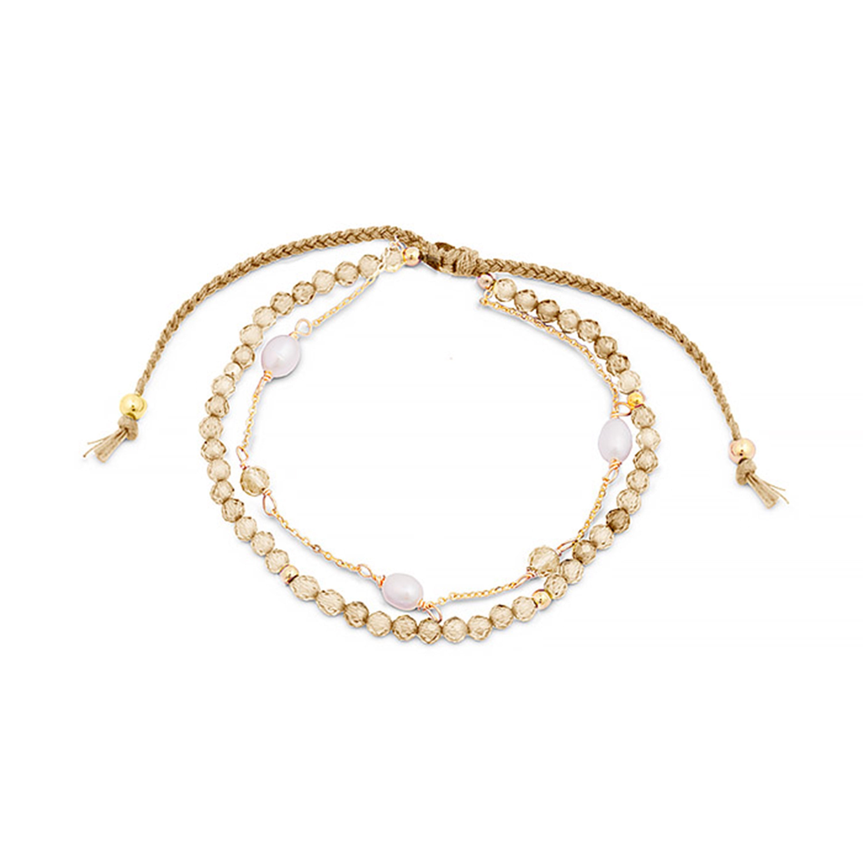 Champagne Zirconia Bracelet Finished in 18K Yellow Gold - Athat