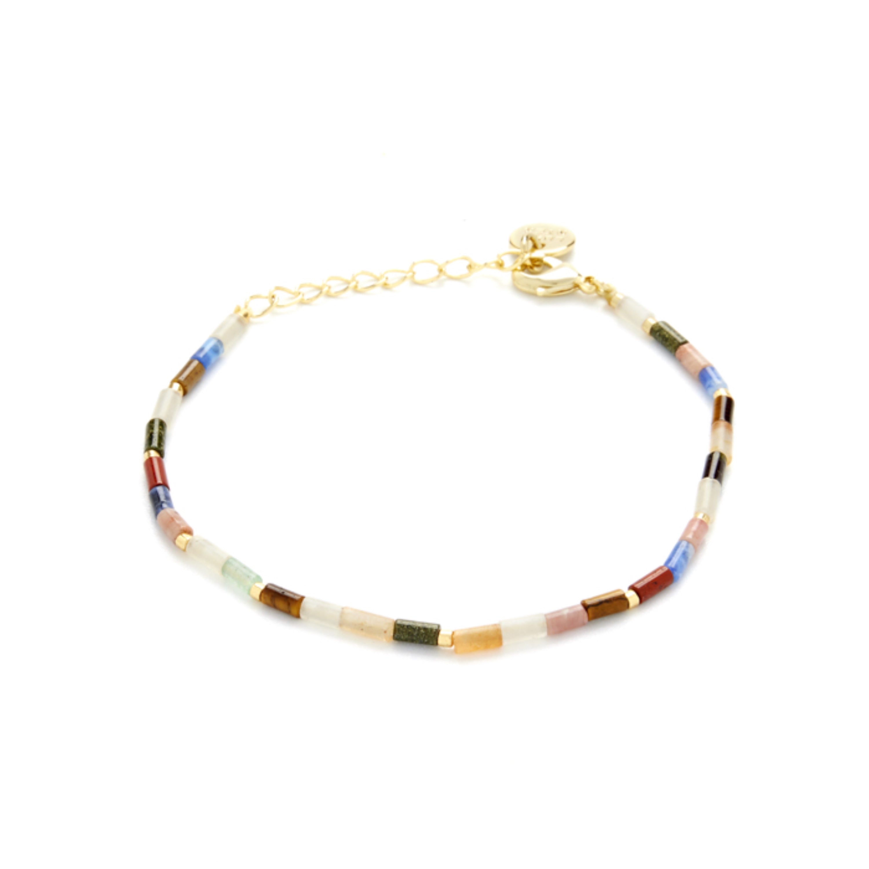 Multicolor Tourmaline Bracelet finished in 18K yellow gold - Shau
