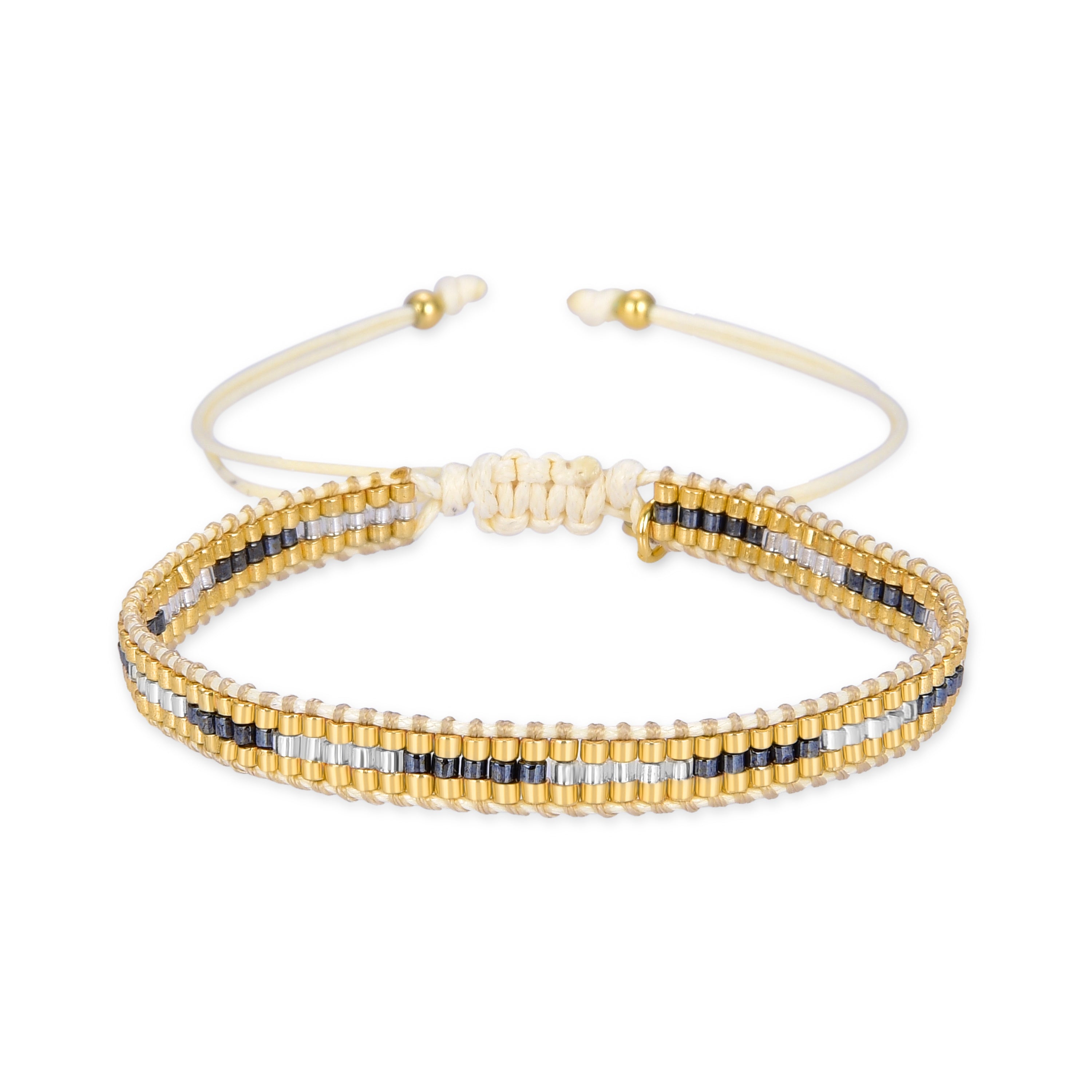 Multicolor Crystal Bracelet finished in 18K yellow gold - Emeri