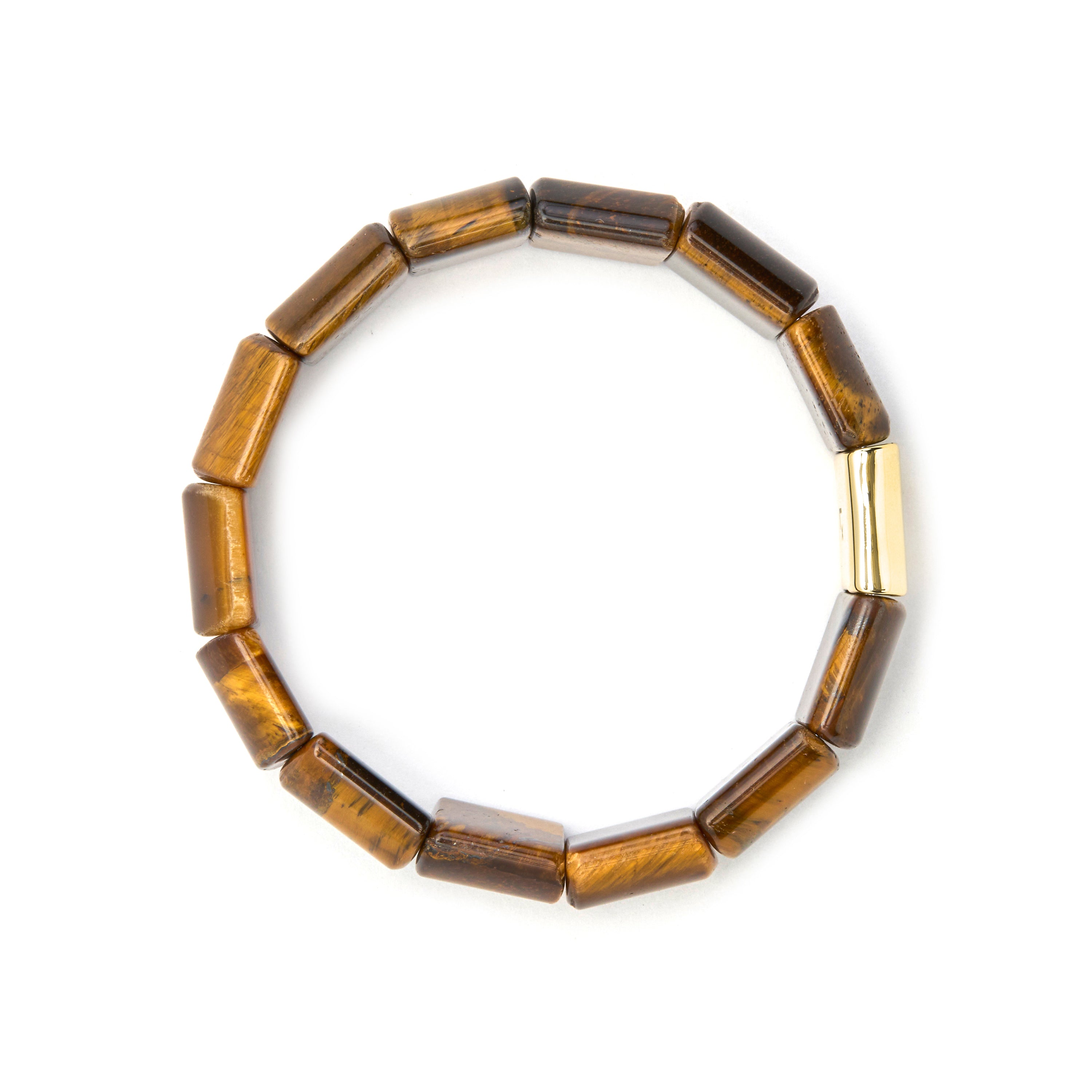 18k gold-finished Tiger's Eye bracelet - Olahte