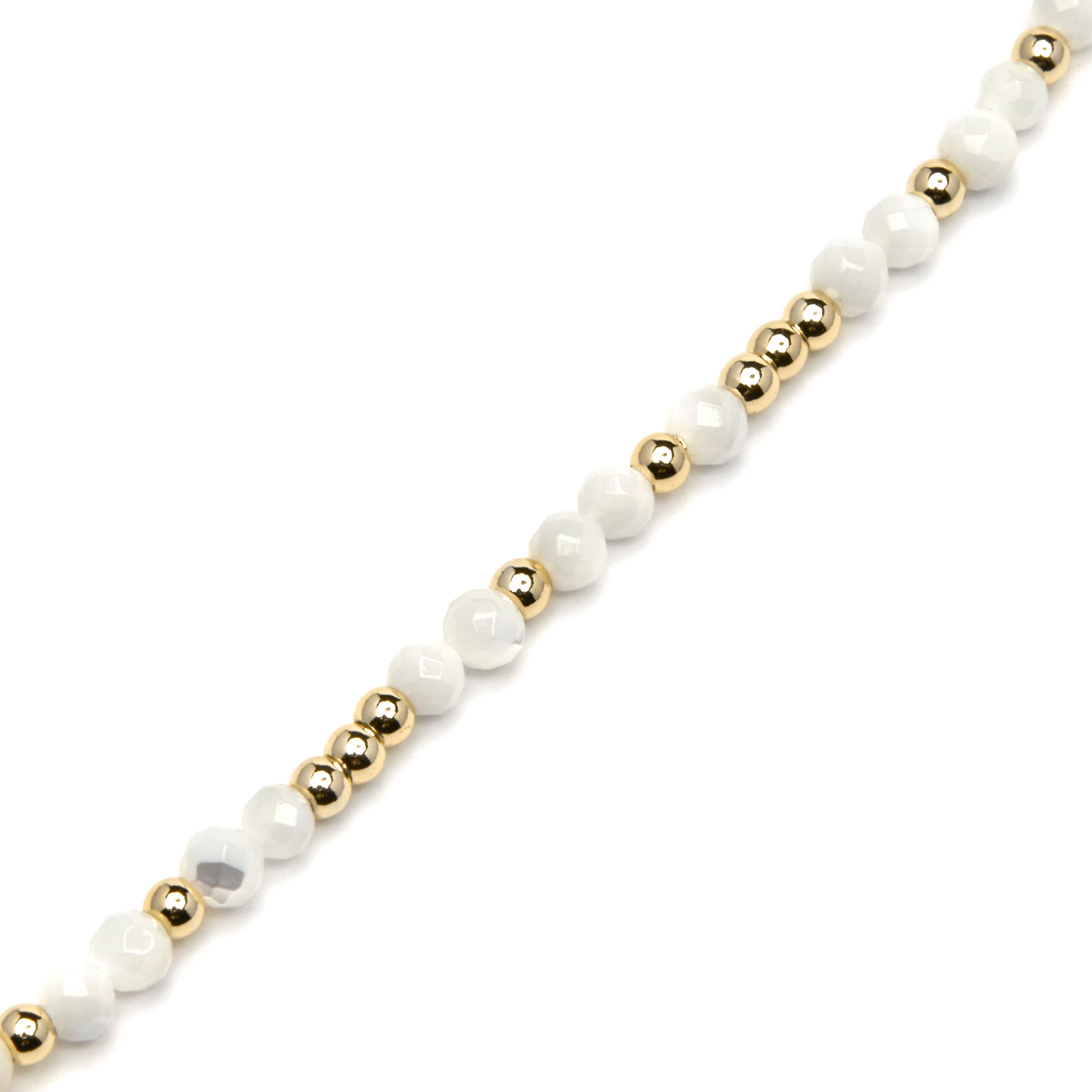 18k yellow gold finish and white mother-of-pearl bracelet - Likah