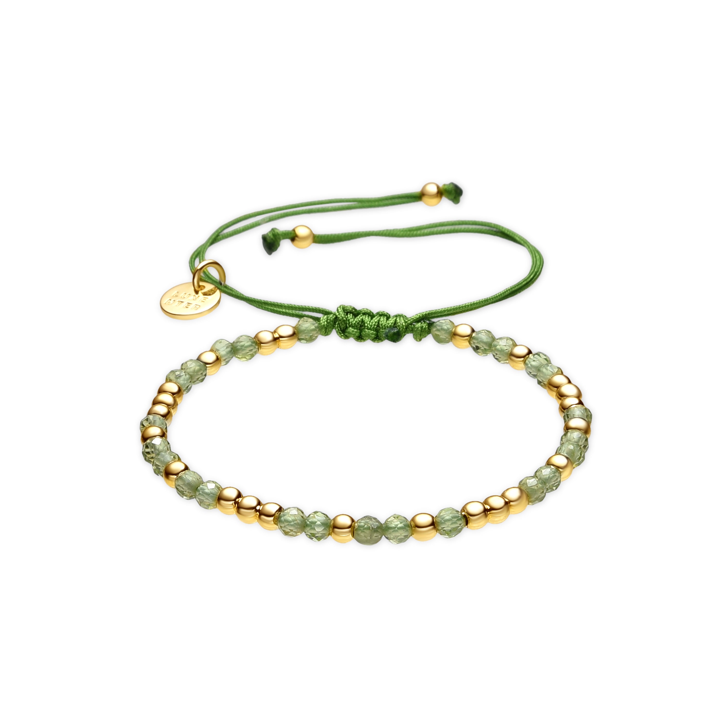 18k yellow gold plated bracelet with Peridot Zirconia - Likah