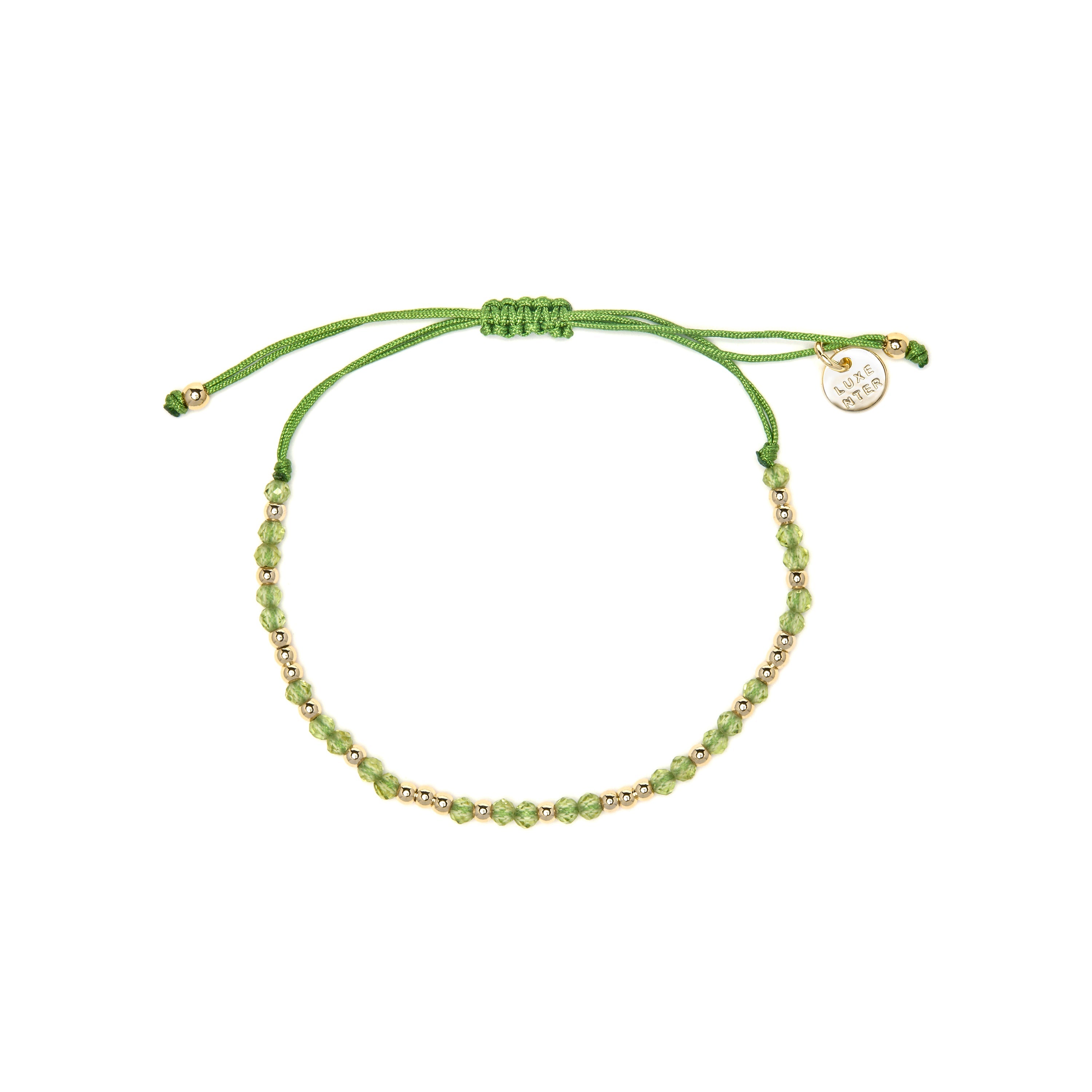18k yellow gold plated bracelet with Peridot Zirconia - Likah