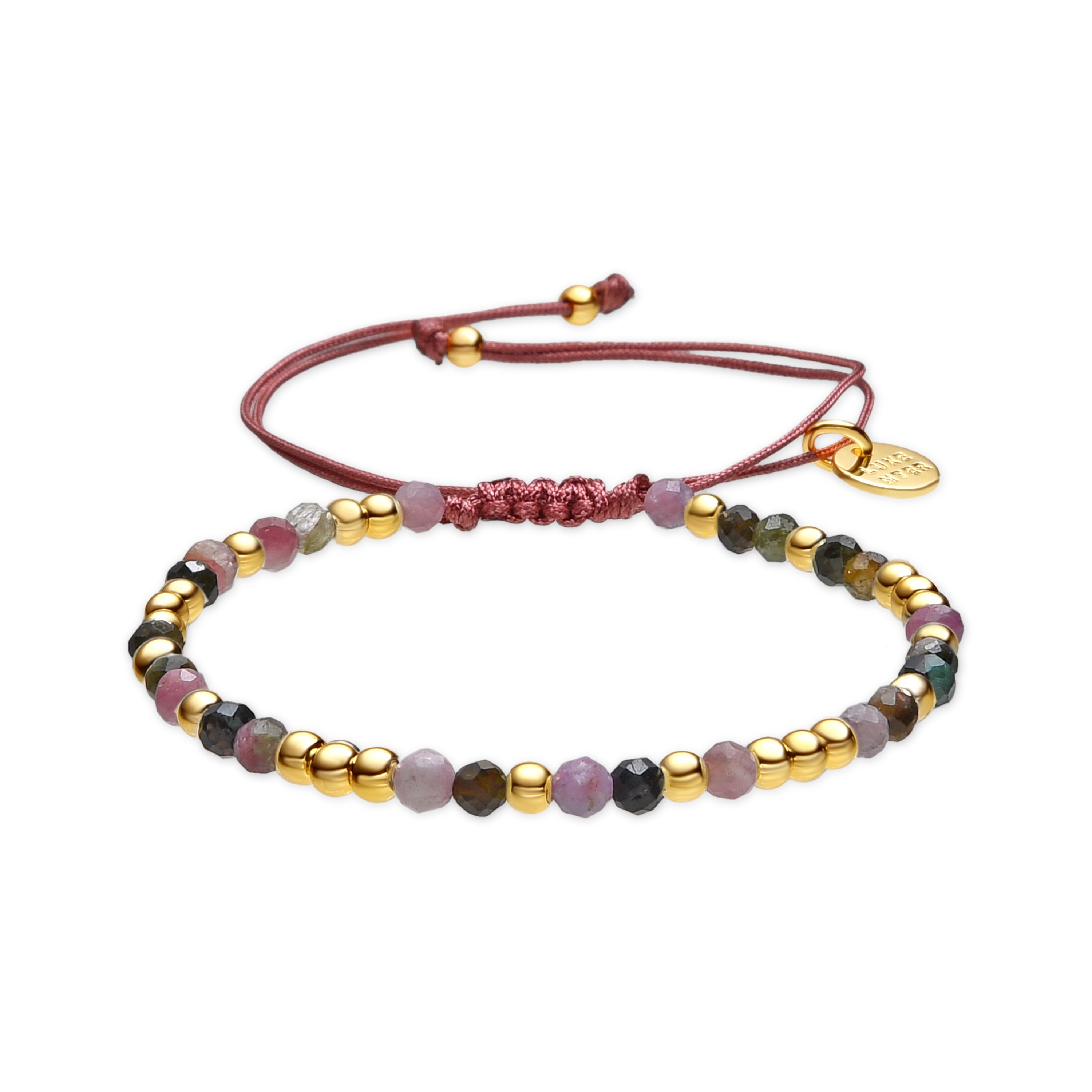 18k yellow gold finish bracelet with multicolored Tourmaline - Likah
