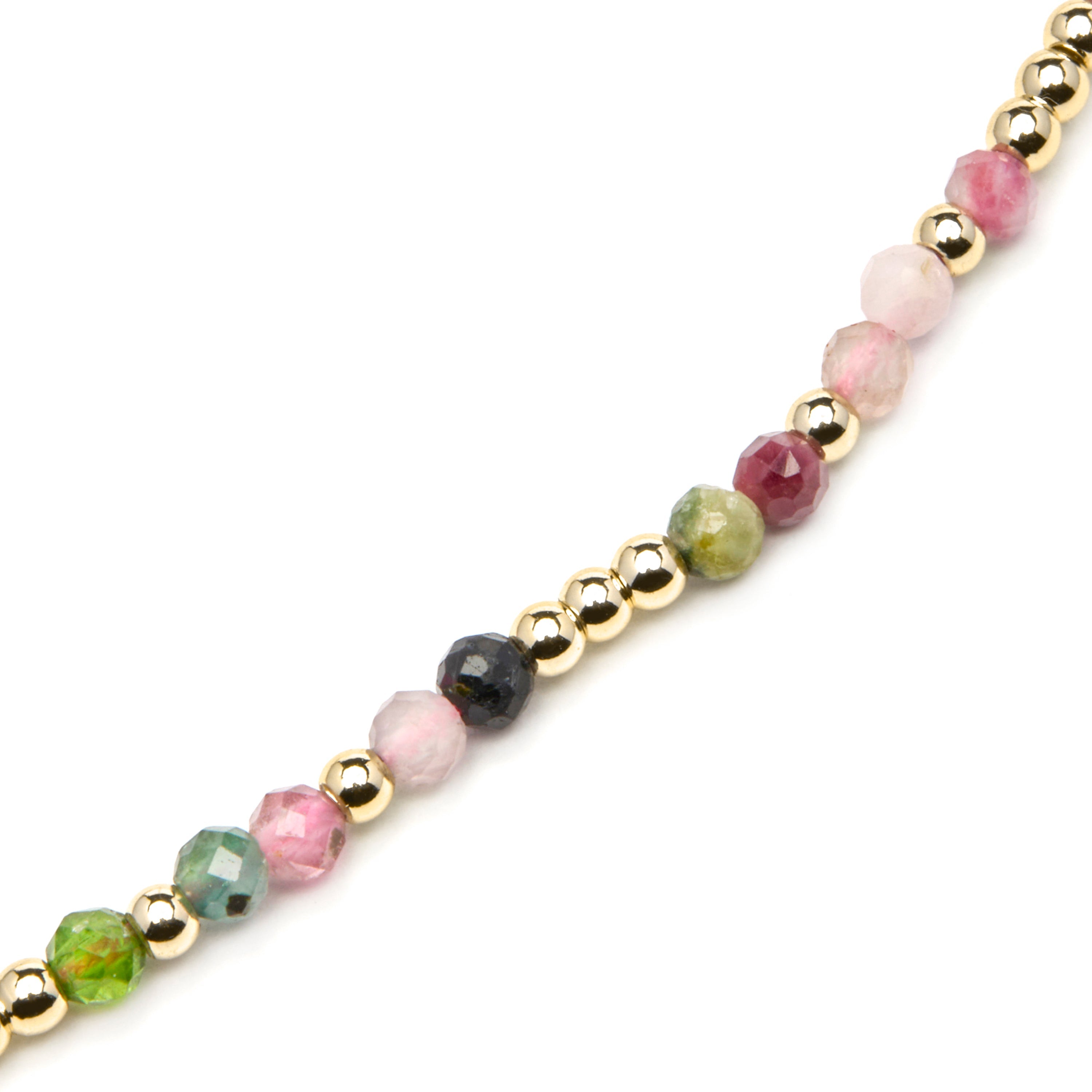 18k yellow gold finish bracelet with multicolored Tourmaline - Likah