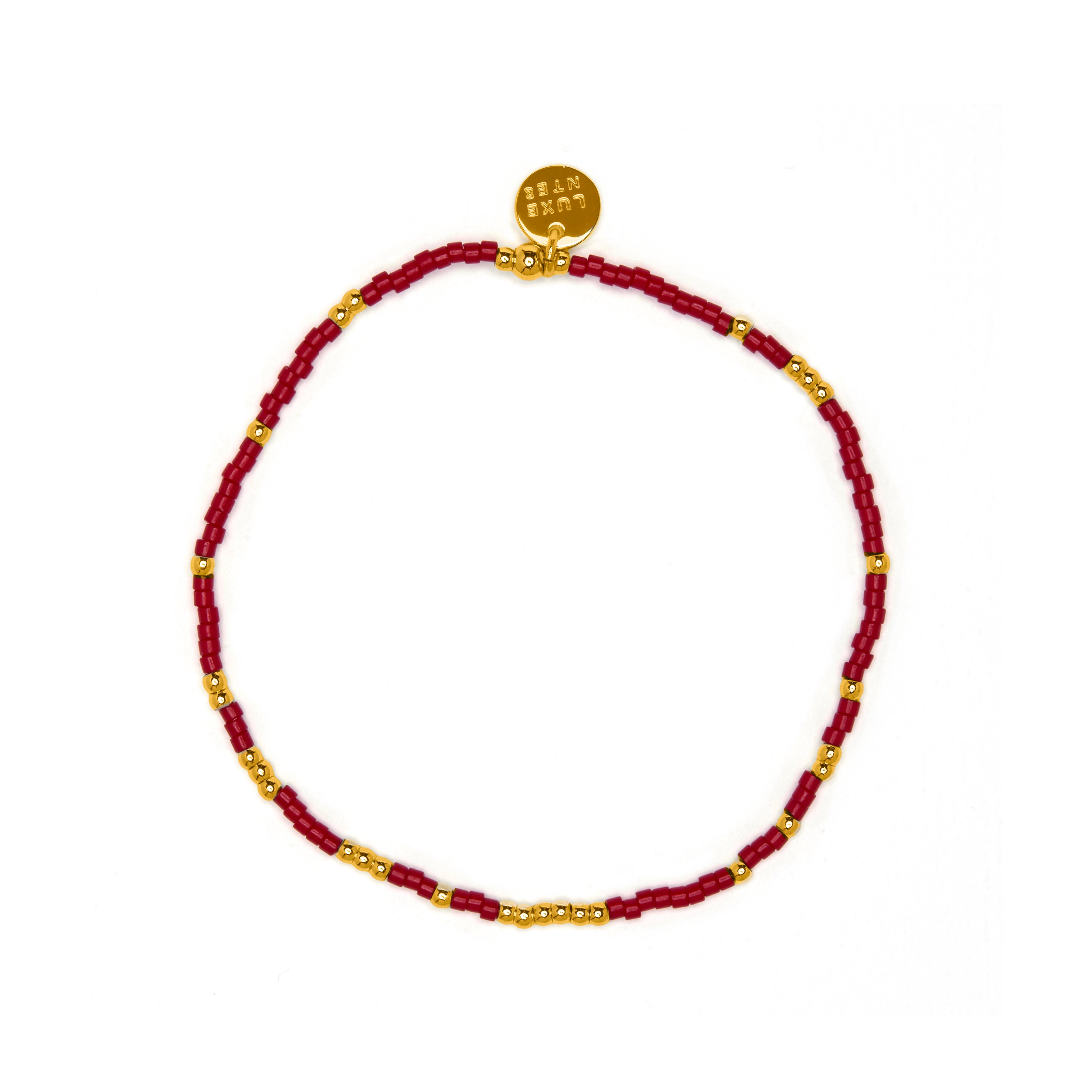 Red Crystal Bracelet finished in 18k Yellow Gold - Xanvi