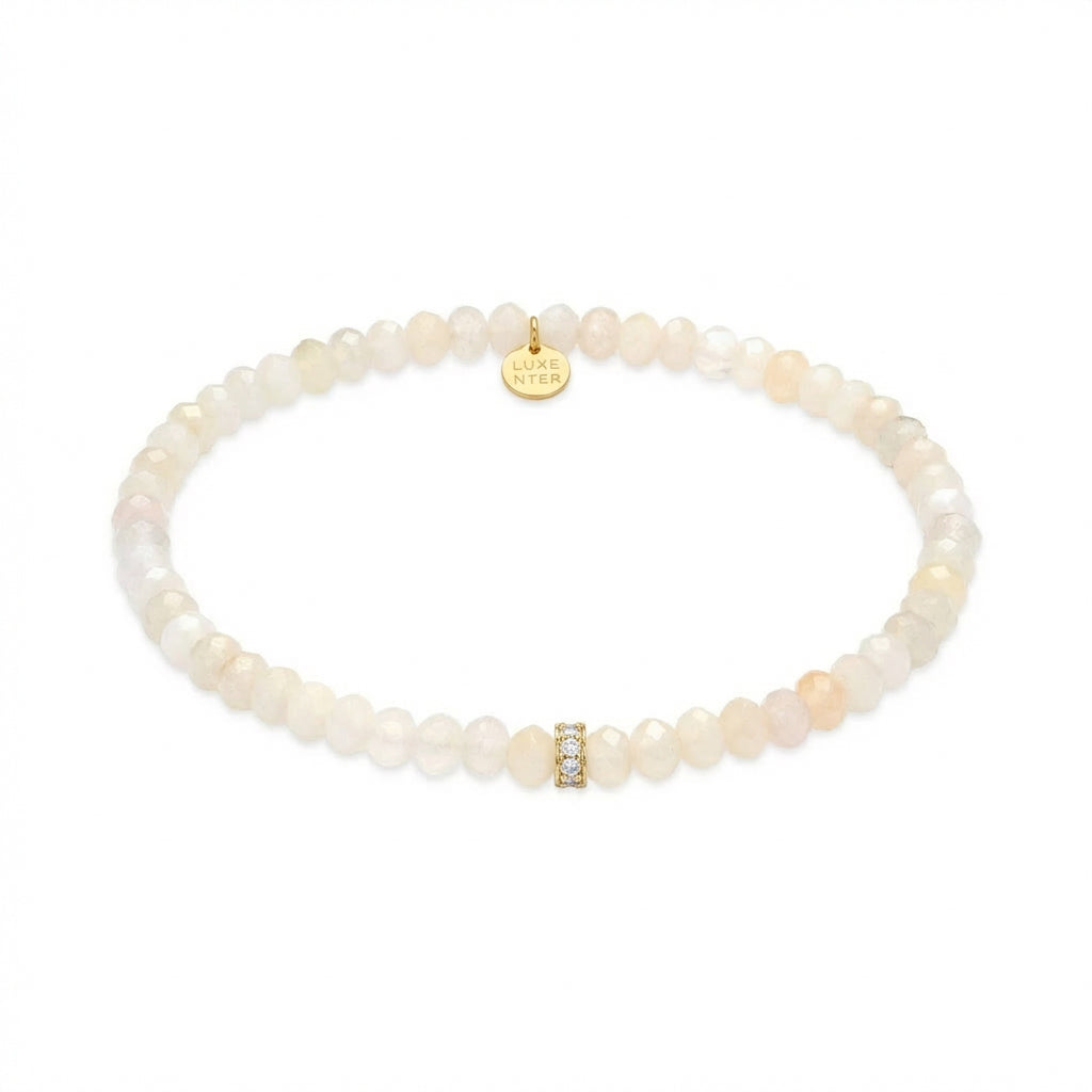 18k yellow gold-finished White Crystal Bracelet - Aming