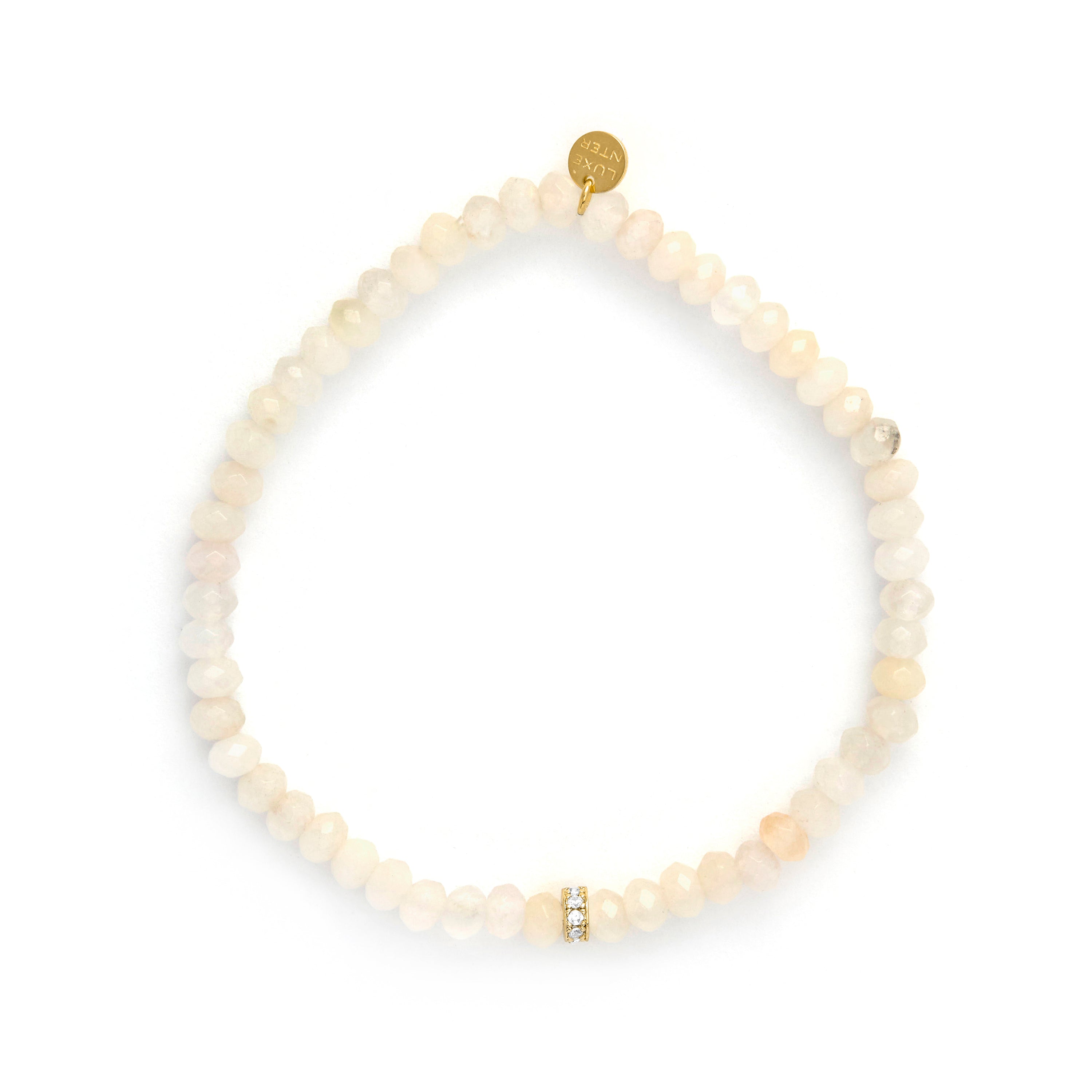 18k yellow gold-finished White Crystal Bracelet - Aming