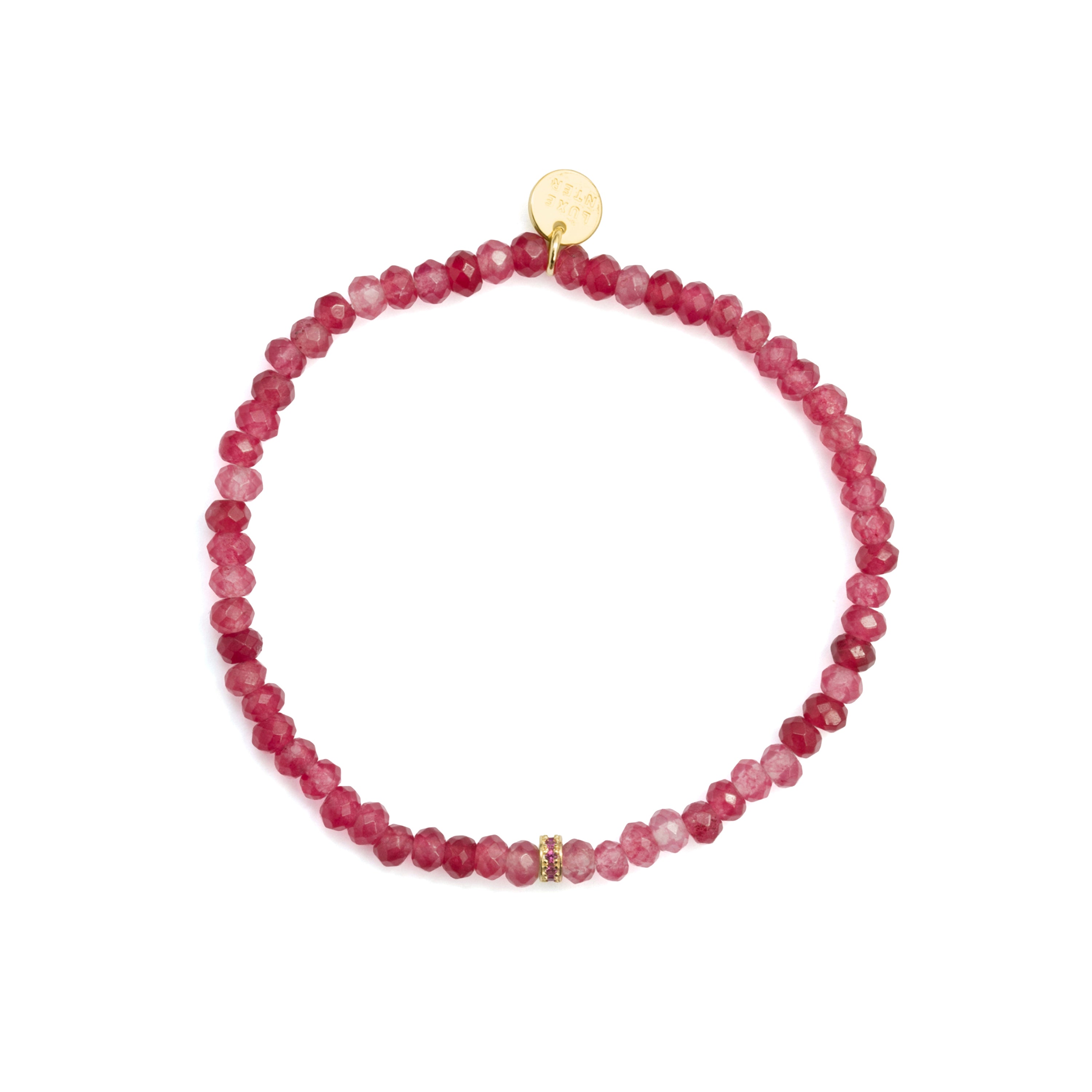 Fuchsia Crystal Bracelet with an 18k Yellow Gold Finish - Aming