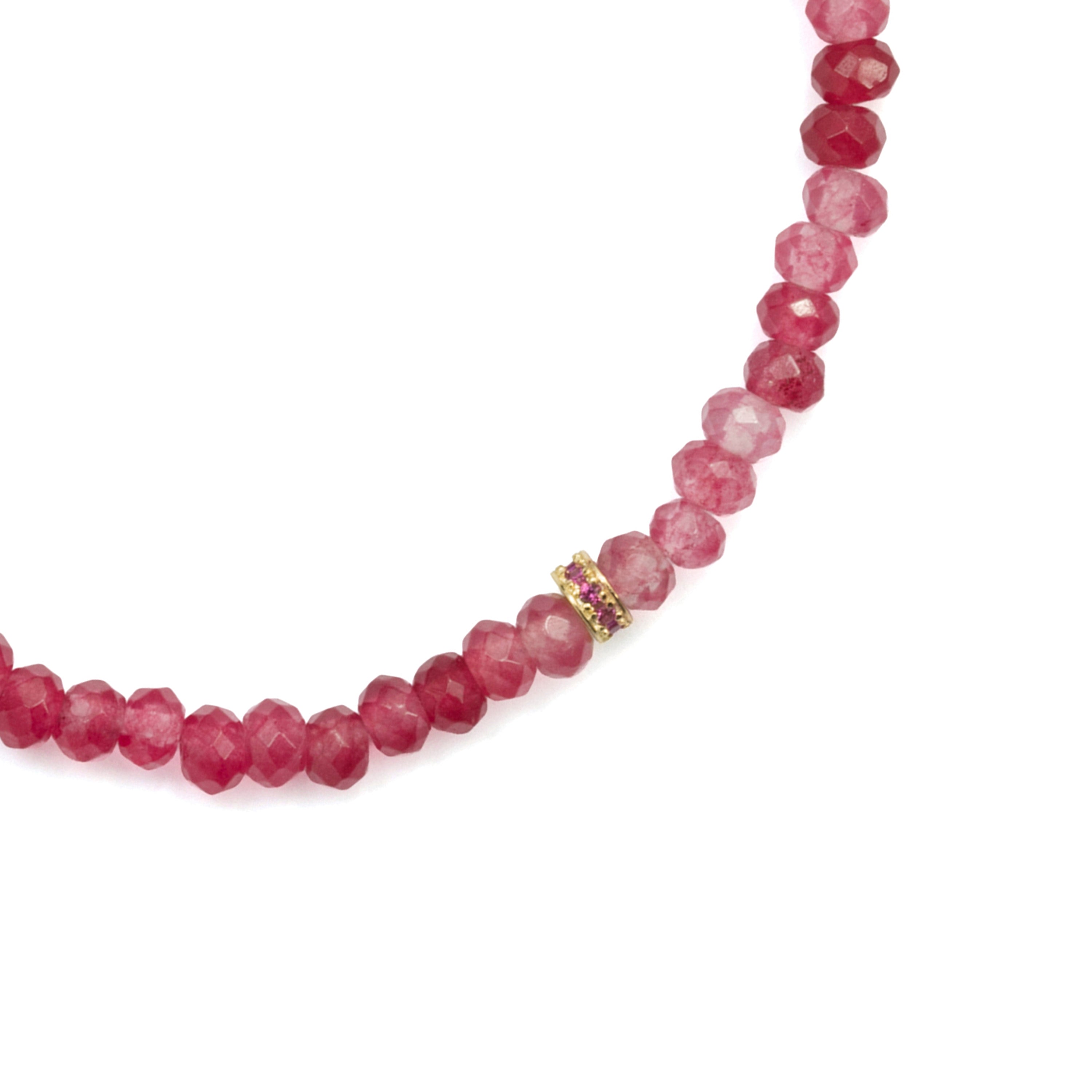 Fuchsia Crystal Bracelet with an 18k Yellow Gold Finish - Aming