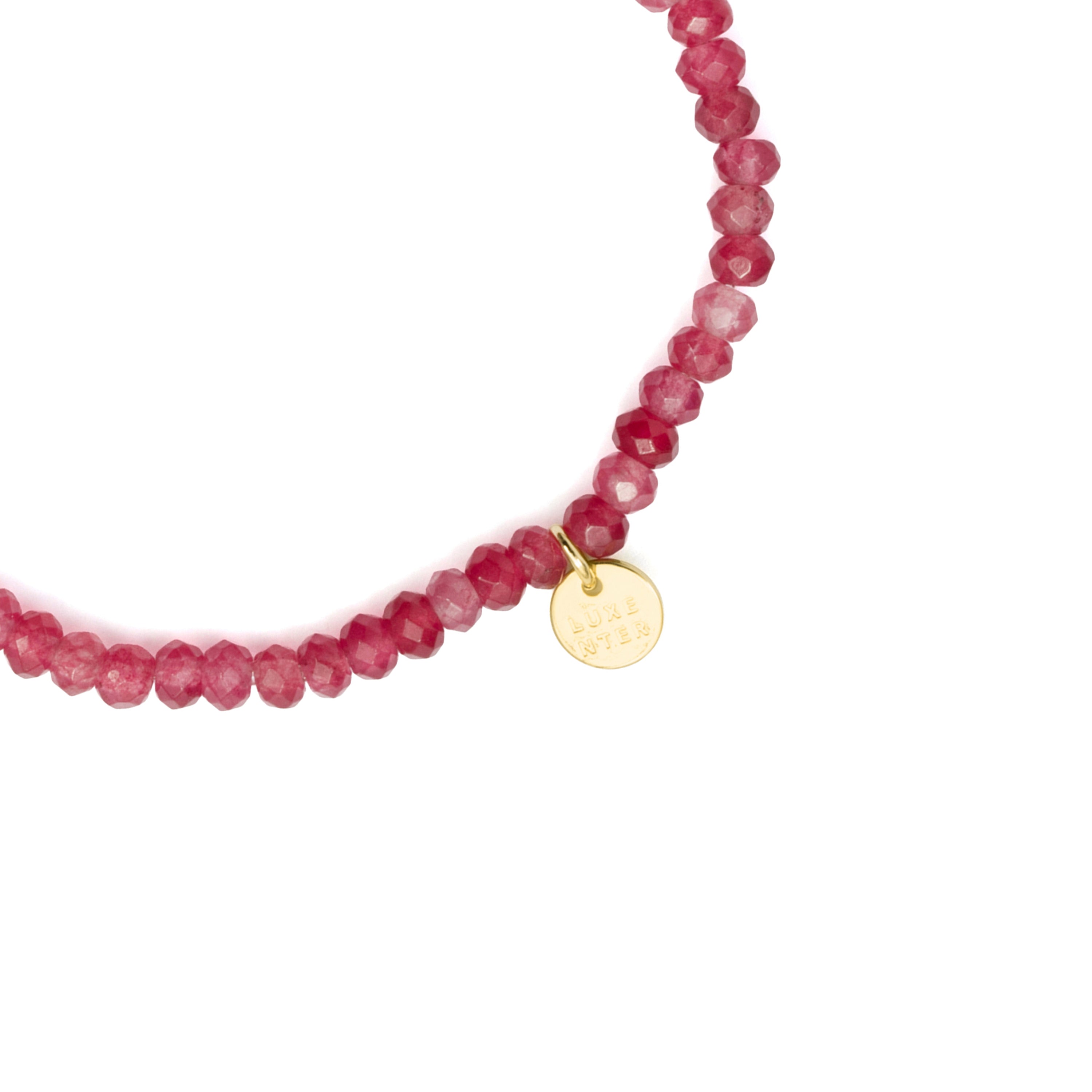 Fuchsia Crystal Bracelet with an 18k Yellow Gold Finish - Aming