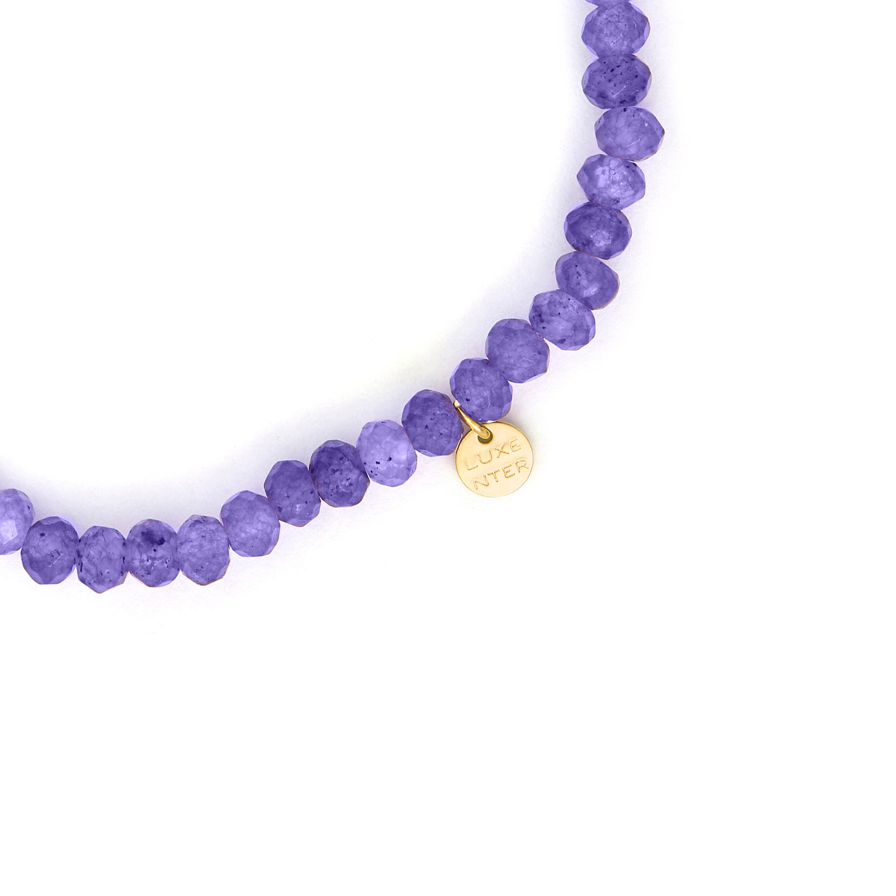 18k Yellow Gold-Plated Purple Crystal Bracelet - Aming